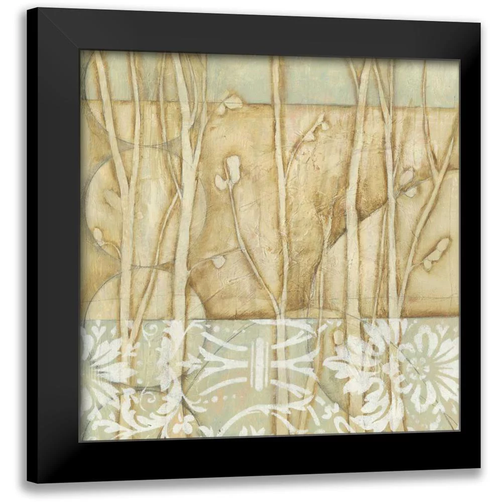 Goldberger, Jennifer 12x12 Black Modern Framed Museum Art Print Titled - Small Willow and Lace IV