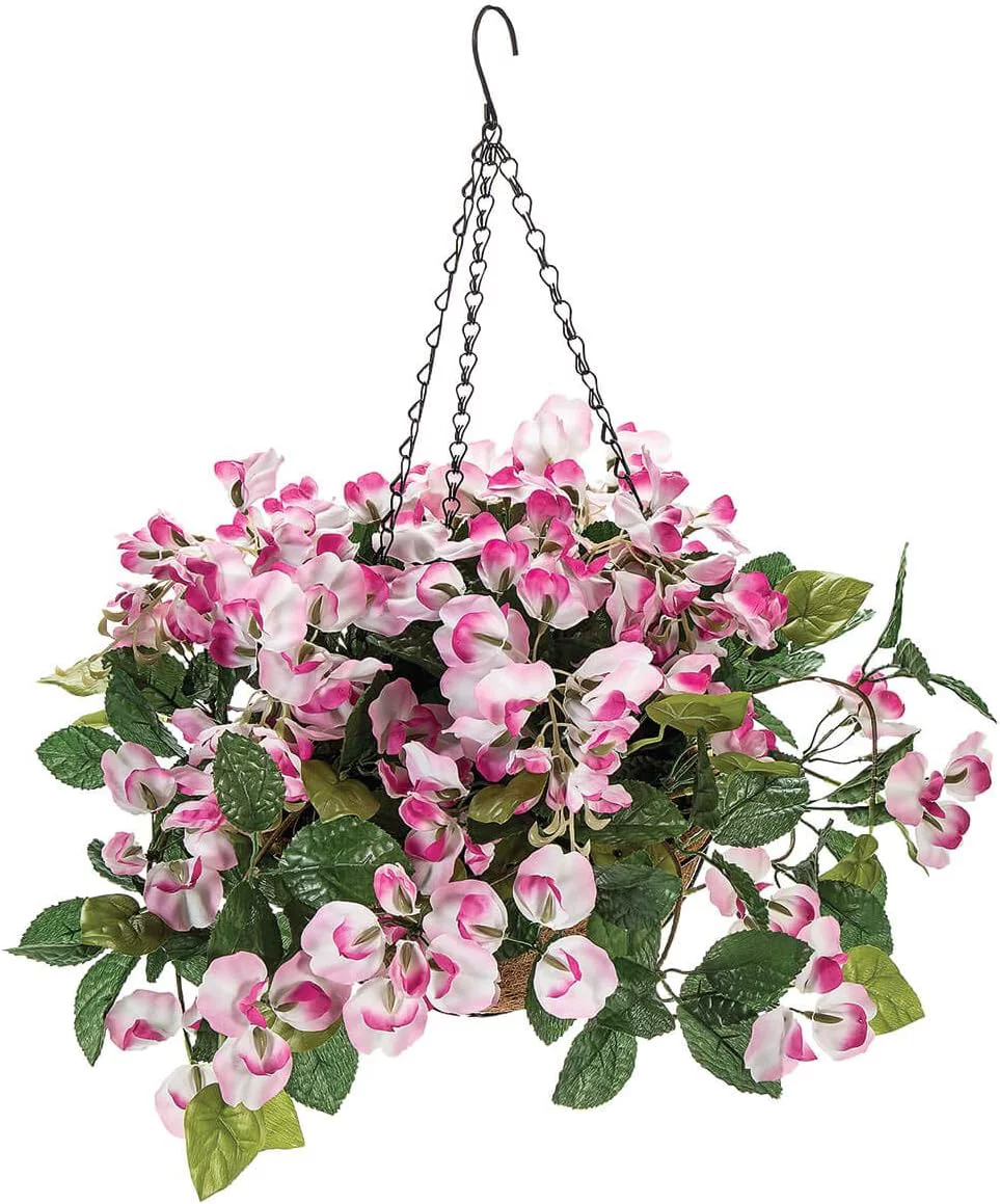 fully assembled wisteria hanging basket by