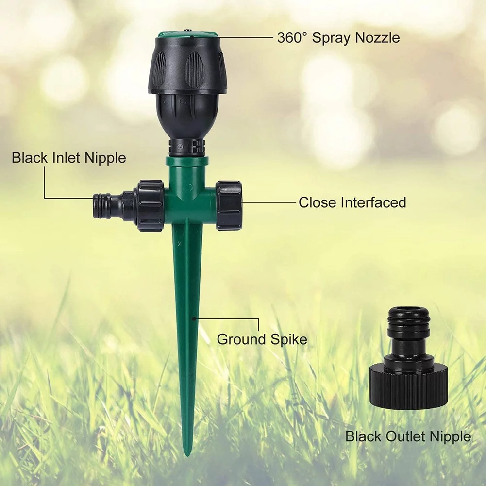 Lawn Garden Water Sprinklers Round Spray Sprinkler Automatic 360 Rotating
