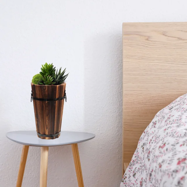 NEW Flower Pot Outdoor Solid Wood Flowerpot Household Pots Gardening Whisky Creative Planting Large planter Bonsai 2024