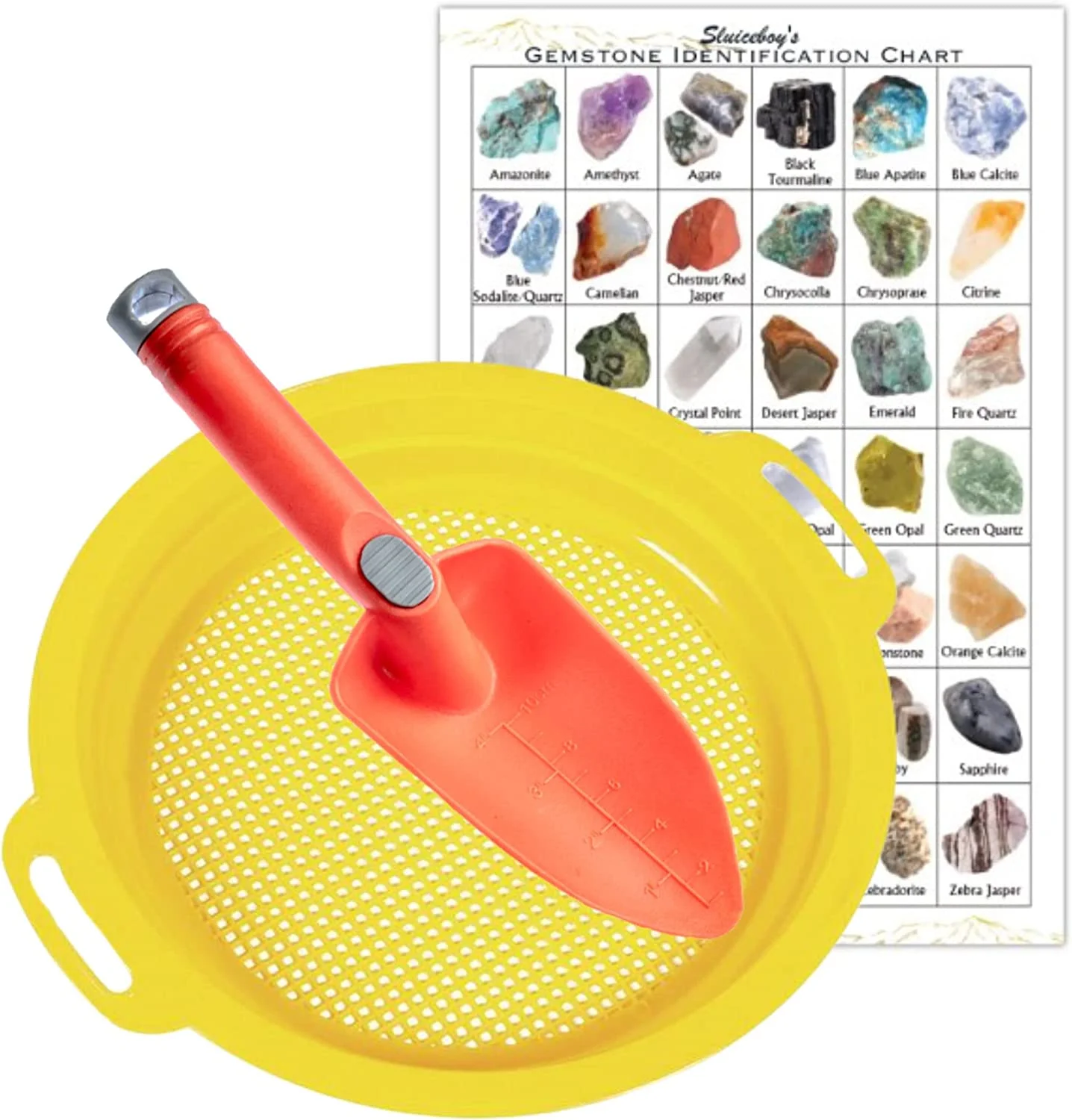 Sand Sieve Kit | Gemstone I.D. Chart | 10
