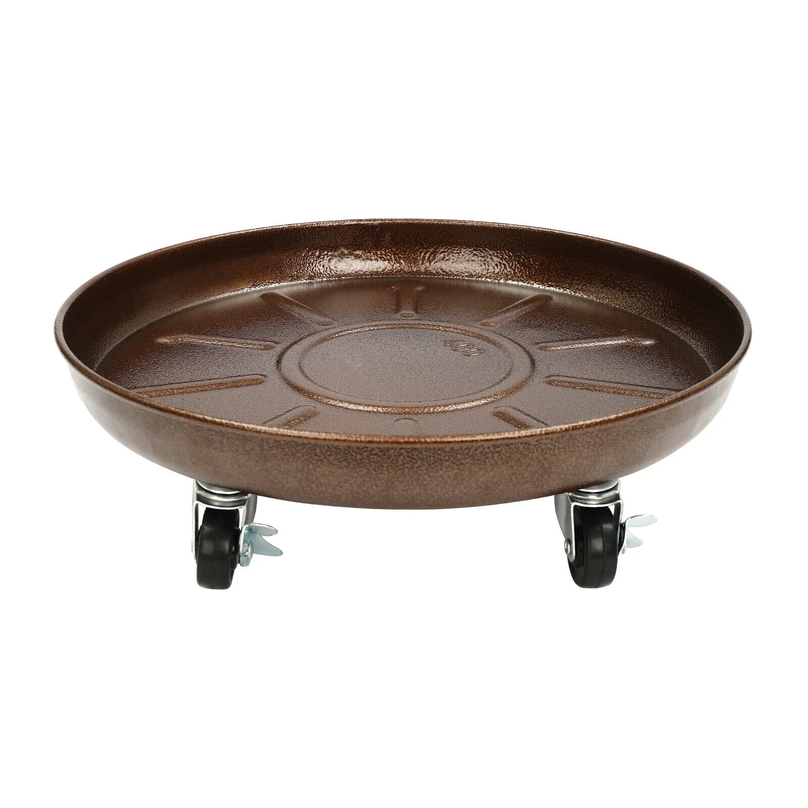 16*4.72in 3Pcs Flowerpot Trays W/ Universal Wheels 16IN Thickened Plant Pot Tray Rack 200-250kg/441-551lbs