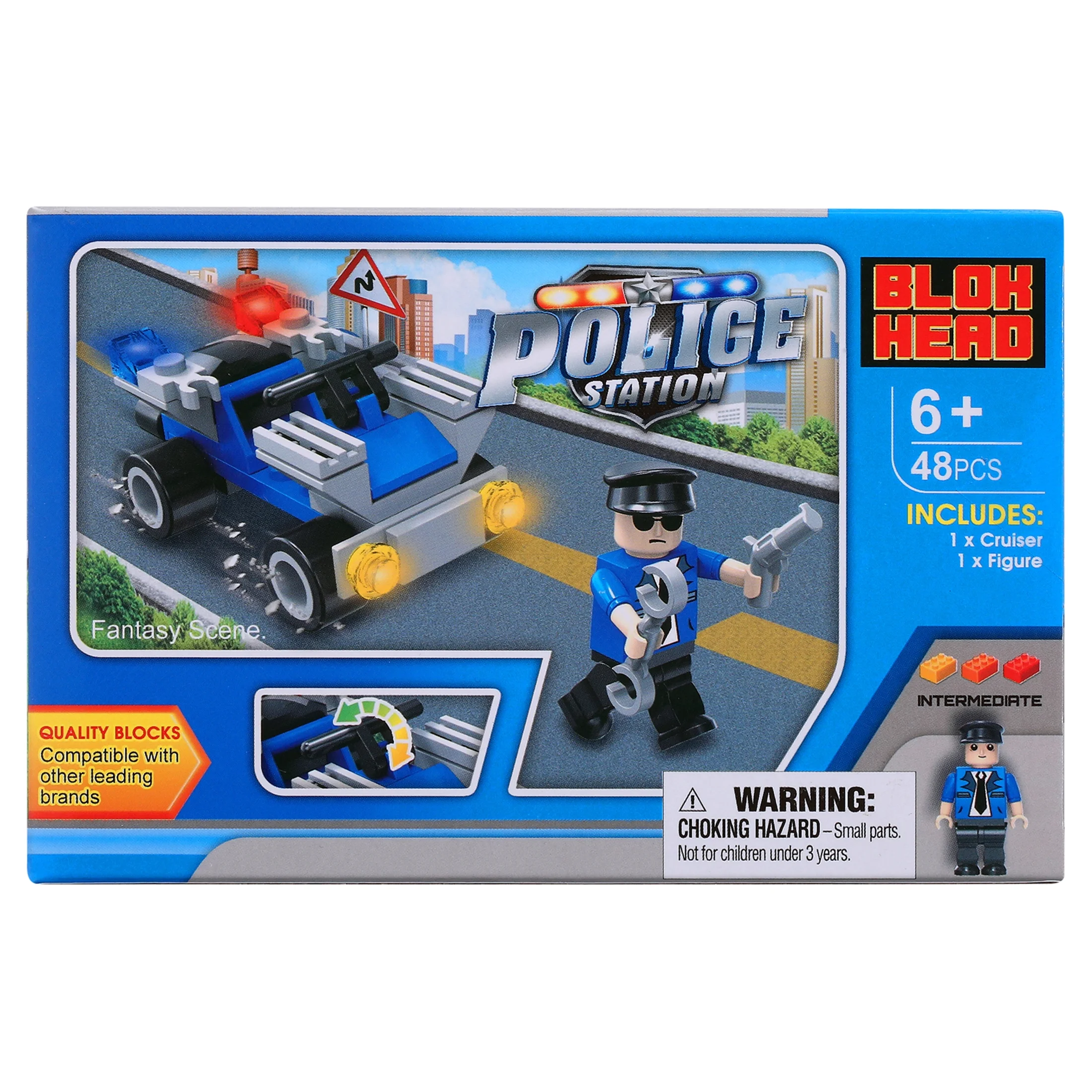 DDI 2359084 Police Station Building Block Playset - 48 Piece - Case Pack of 24