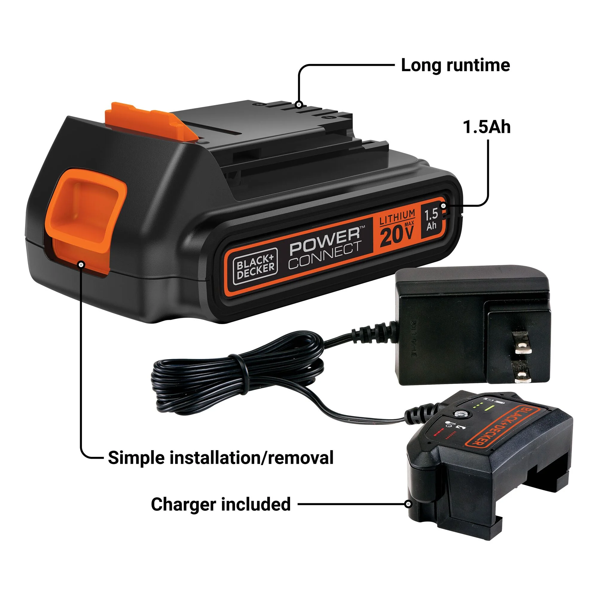 BLACK+DECKER LBXR20CK 20V Battery + Cup Charger