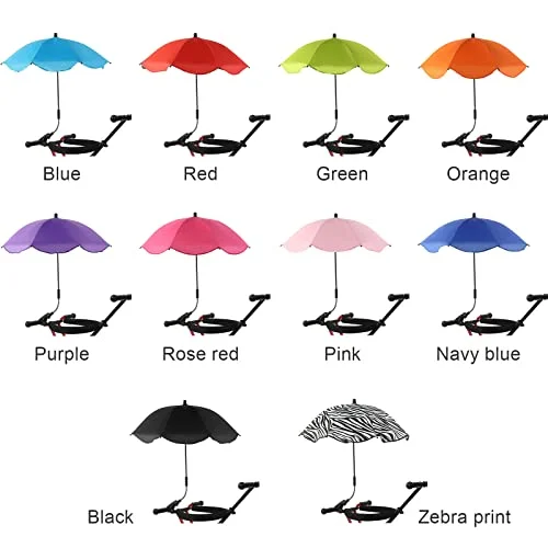 TITA-DONG Chair Umbrella with Clamp, Universal Adjustable Beach Chair Umbrella UV Protection Sunshade Umbrella for Patio Chair, Beach Chair, Stroller, Sport Chair, Wheelchair and Wagon