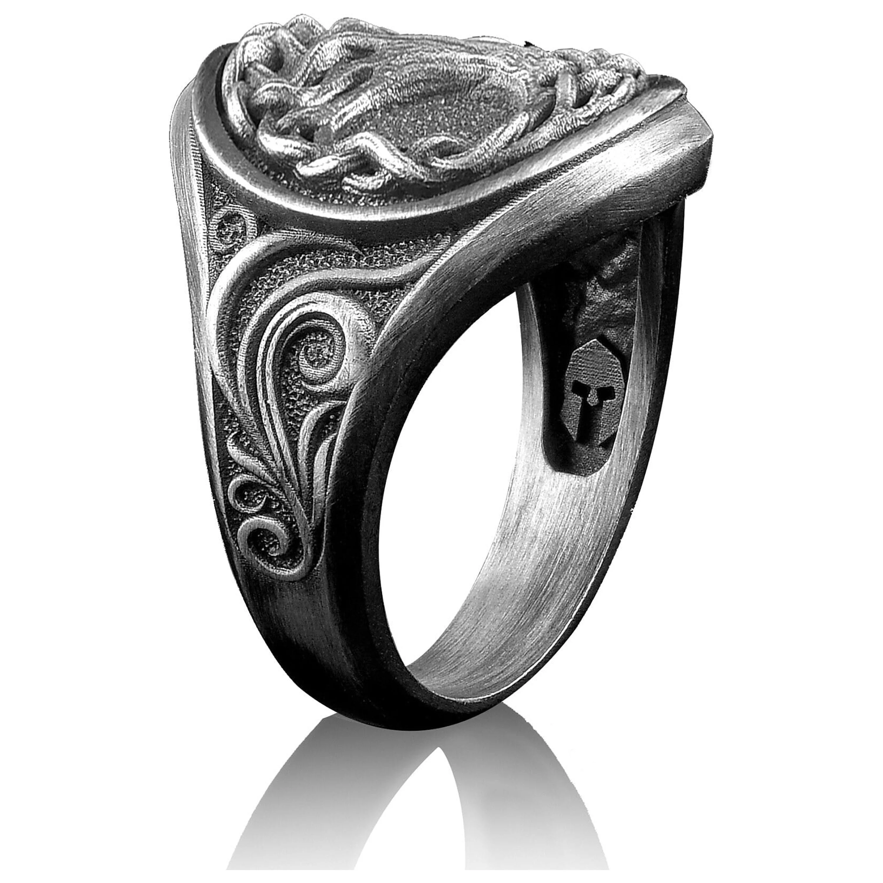 Handmade Family Tree Sterling Silver Ring, Viking Yggdrasill Boho Men Ring, Tree Life Signet 925 Silver Men Ring, Scandinavian Men Jewelry