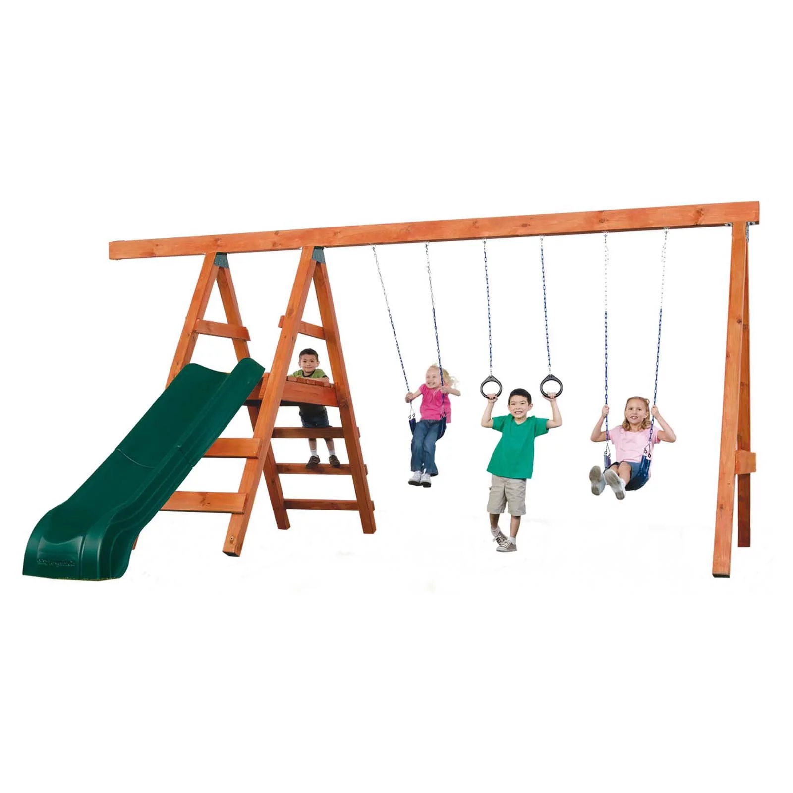 Swing-N-Slide NE 4433-SUM Pioneer Deluxe DIY Play Set Hardware Only Kit with Slide, Includes Hardware, Swings and Slide - Wood Not Included