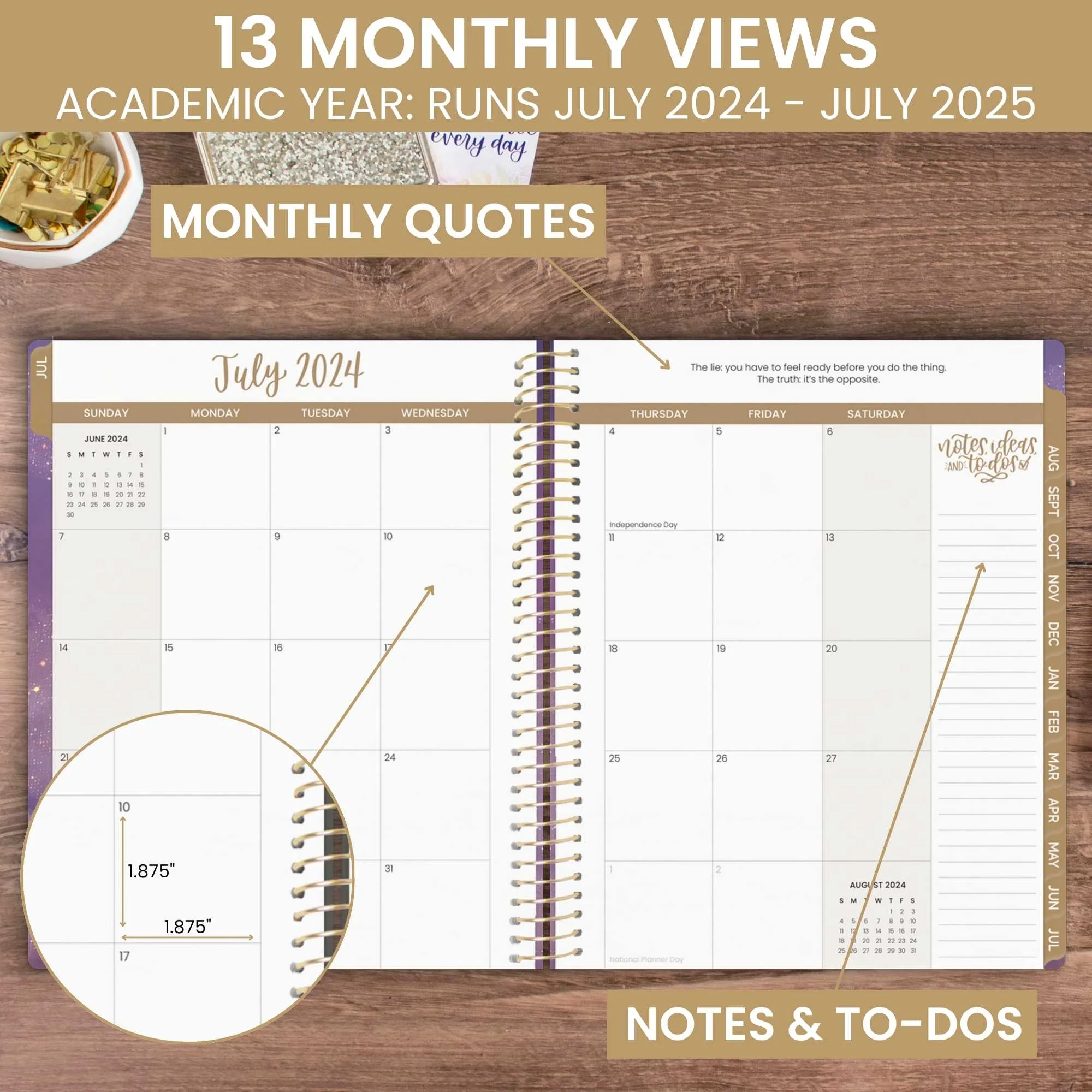 bloom daily planners 2024-25 Soft Cover Planner, 8.5