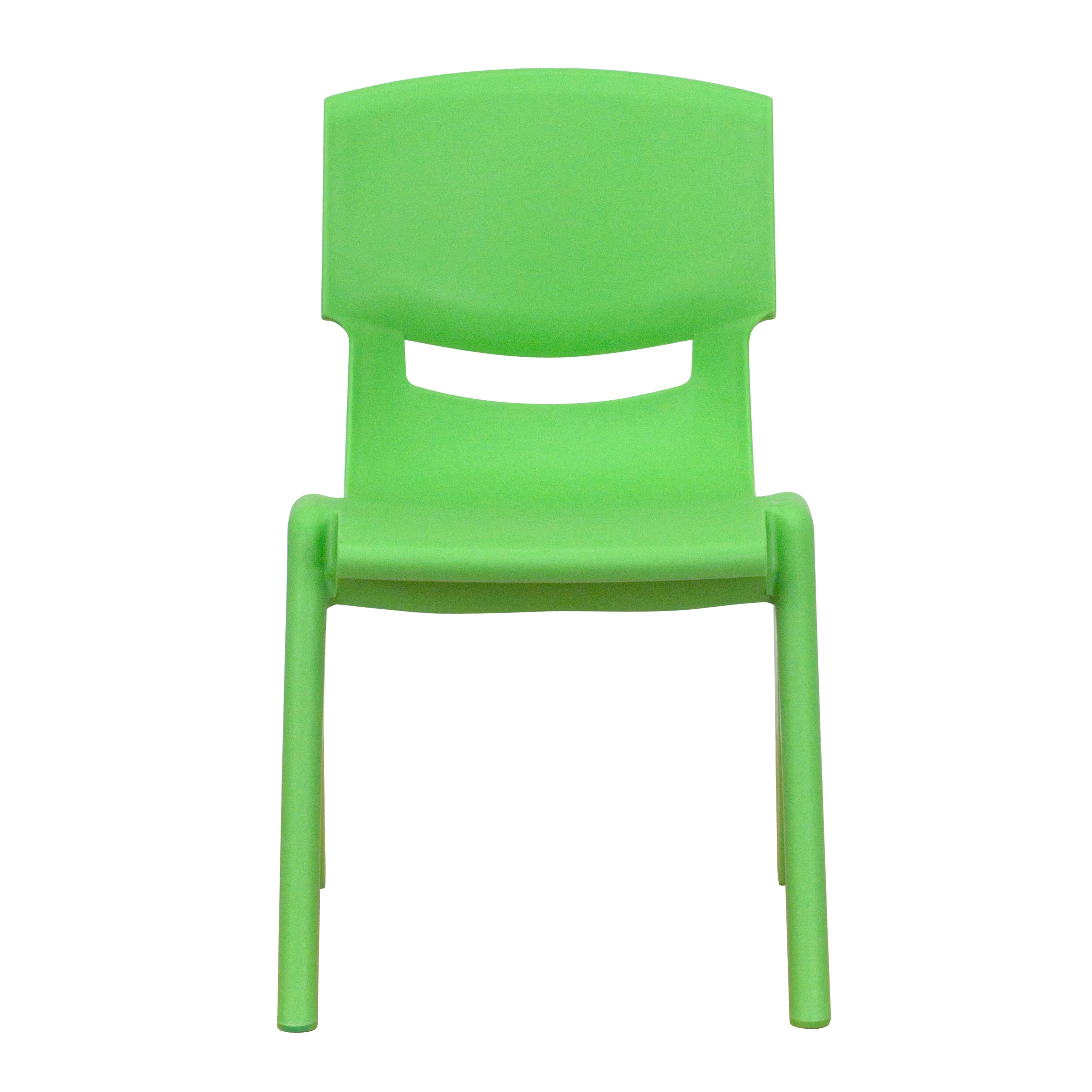 Emma + Oliver 4 Pack Green Plastic Stack School Chair with 12