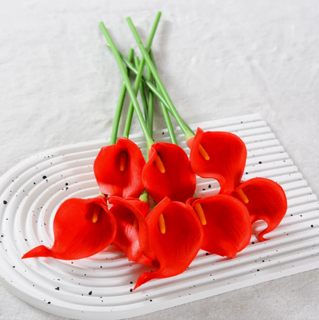 Nvzi -b 12pcs Calla Lily Artificial Flowers, Fake flowers, Flores Artificiales Para, Wedding Decor