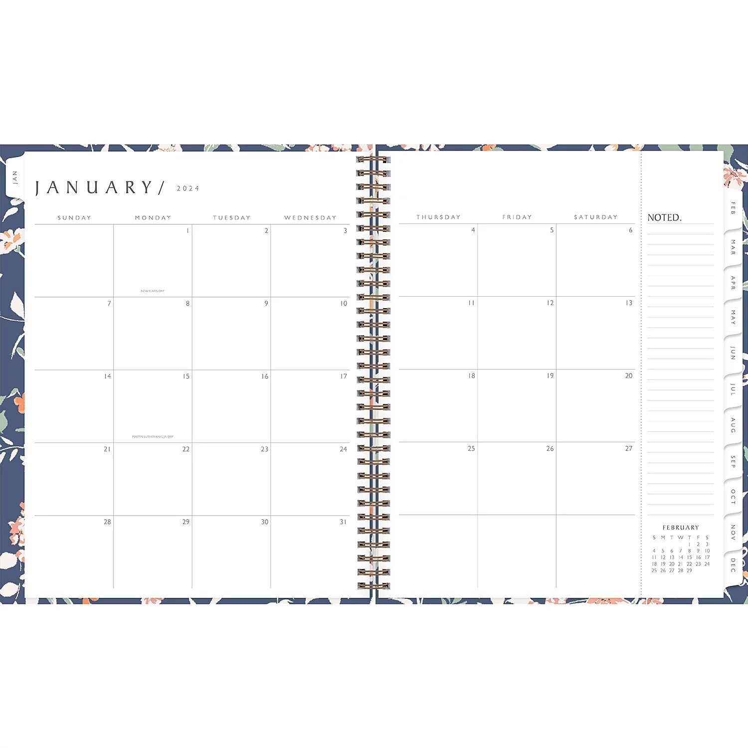 2024 Weekly Monthly Planner, 8.5x11, Blue Sky, Effie
