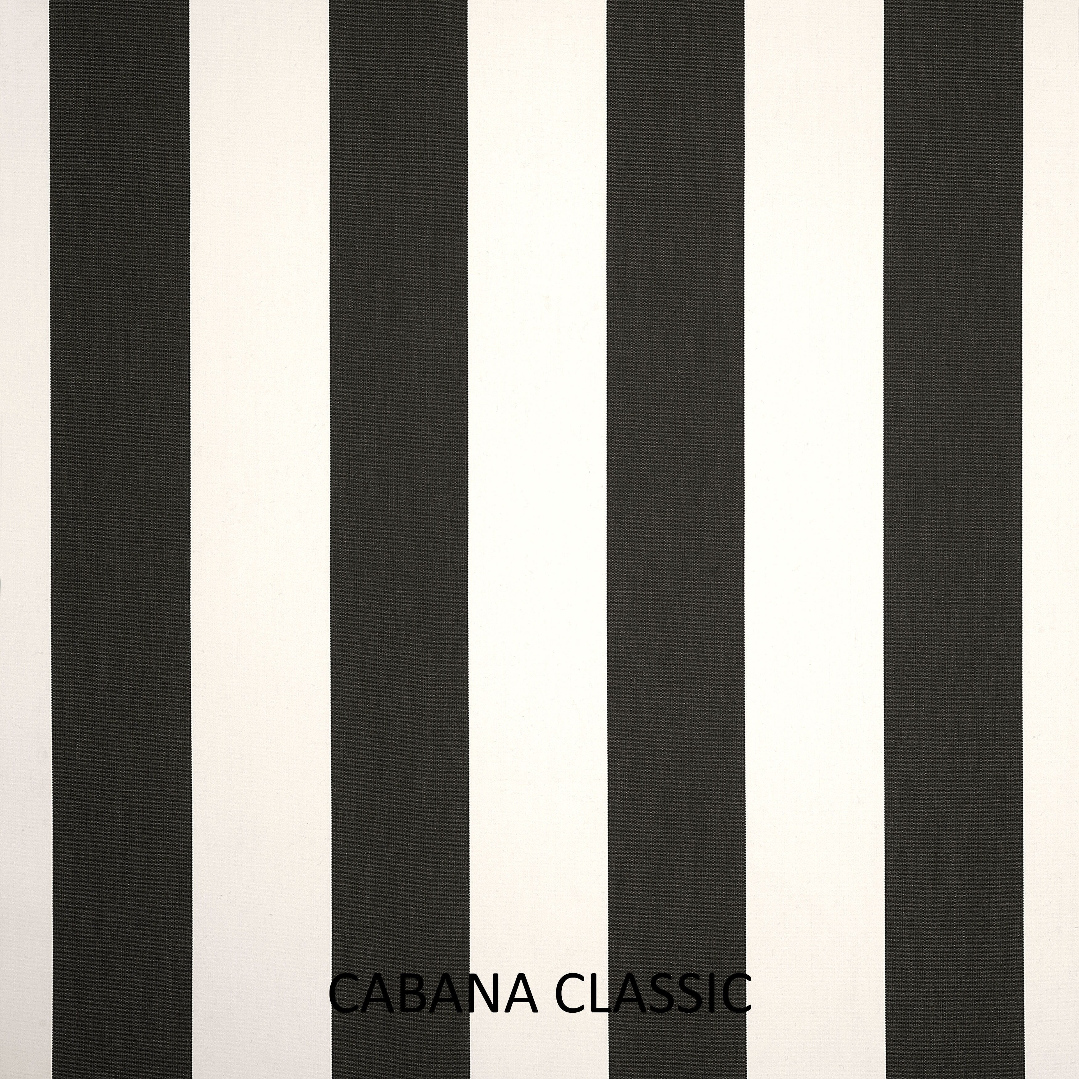 Sunbrella Black White Stripe Indoor/Outdoor Chair Cushion - 20 in W x 20 in D