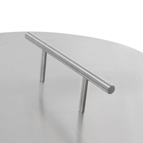 Fire Pit Lid Diameter 22 Inch Cover Stainless Steel Burner Pan Lid Round Sturdy