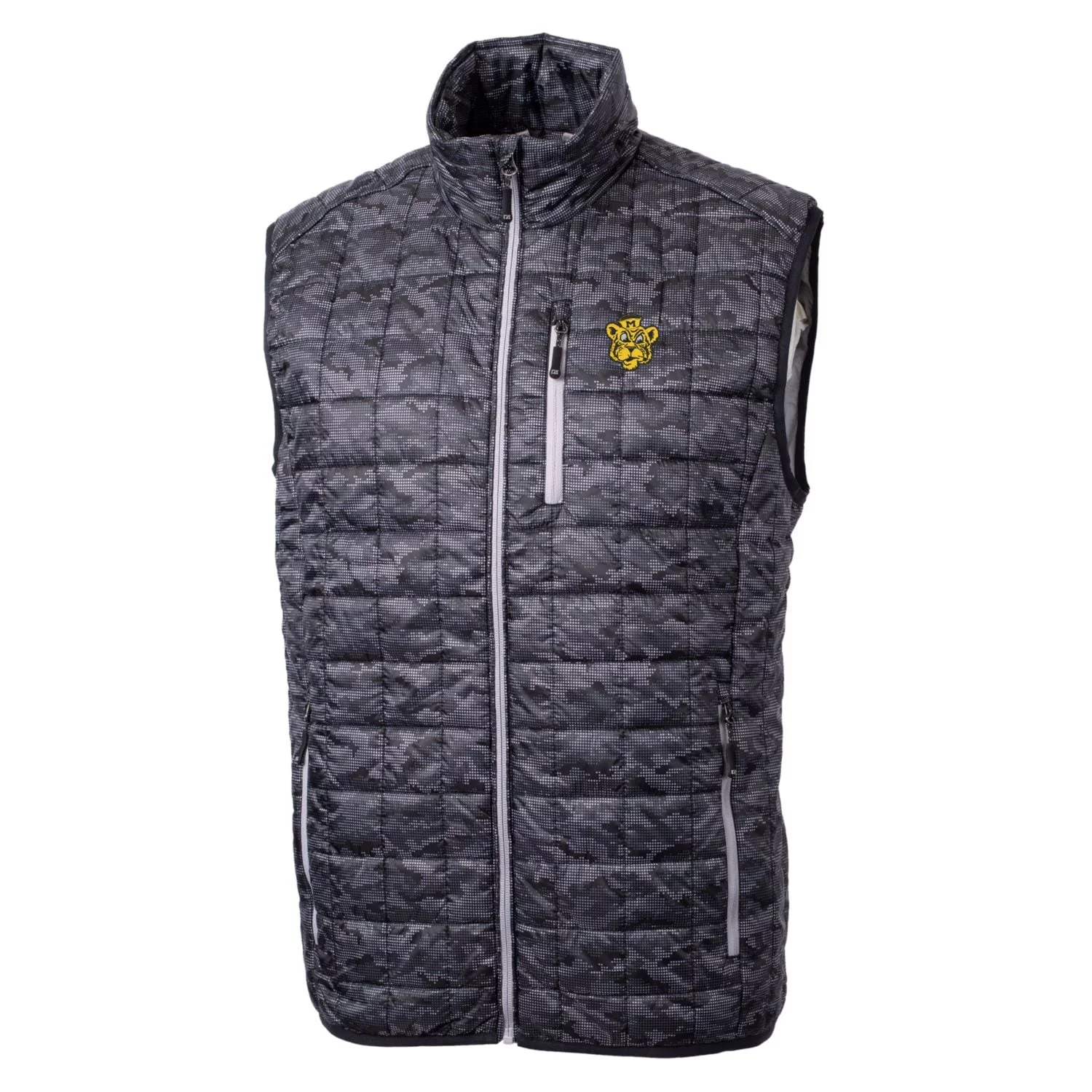 Cutter & Buck Black Missouri Tigers Primary Team Logo Rainier PrimaLoft Eco Insulated Printed Full-Zip Puffer Jacket
