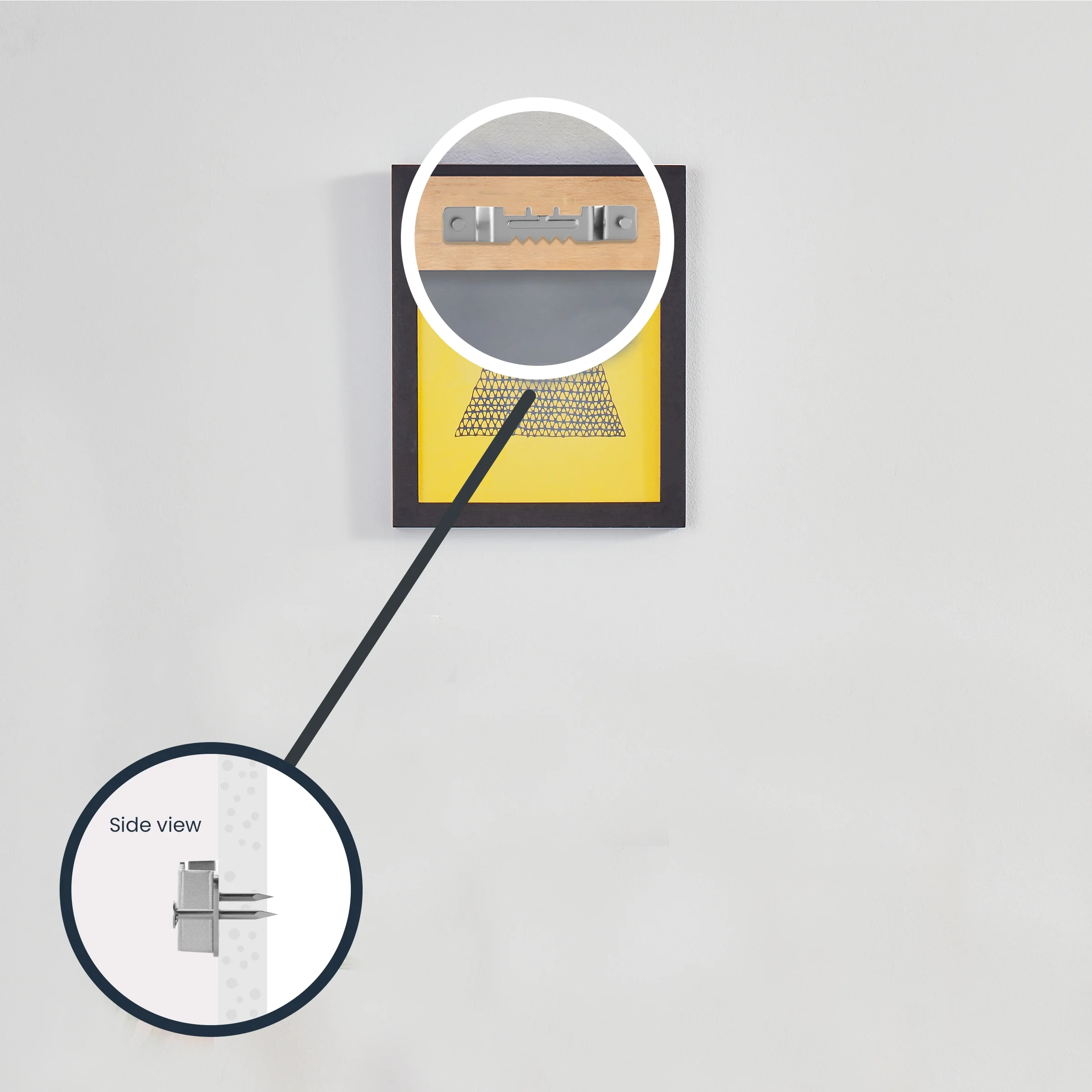 OOK Small Sawtooh Hangers, Steel, Silver Finish, 3 Pieces