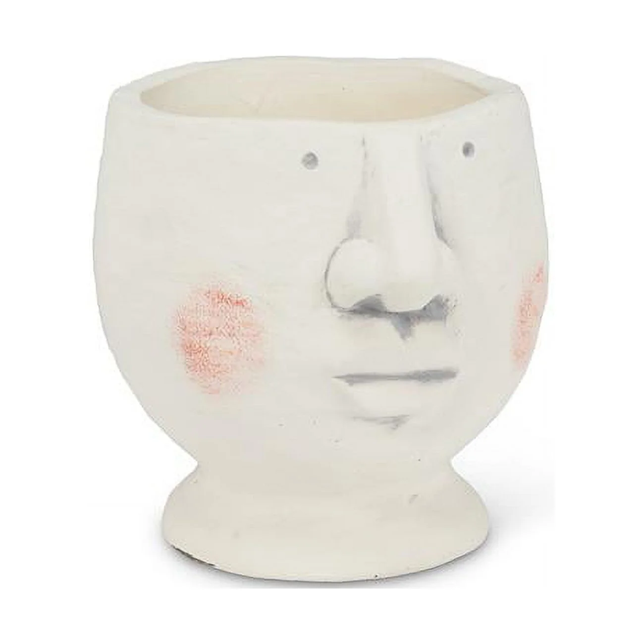 5.5 in. Rosy Cheek Head Planter, Ivory & Pink - Small