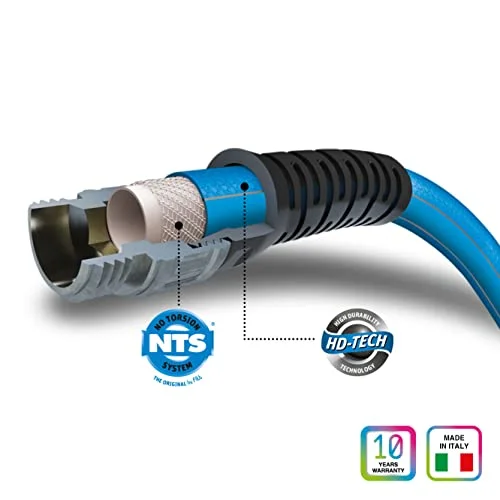 FITT HiFlo Water Hose 100ft, Multipurpose Garden Hose, Easy to Use and Long-lasting Performance, Light Blue
