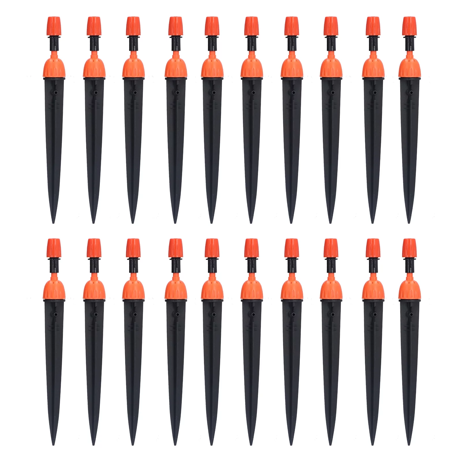 Nimomo 20 Set Irrigation Dripper Multifunctional Spray Dripper Adjustable Irrigation Atomizing Sprinklers Drip Irrigation System(Orange)