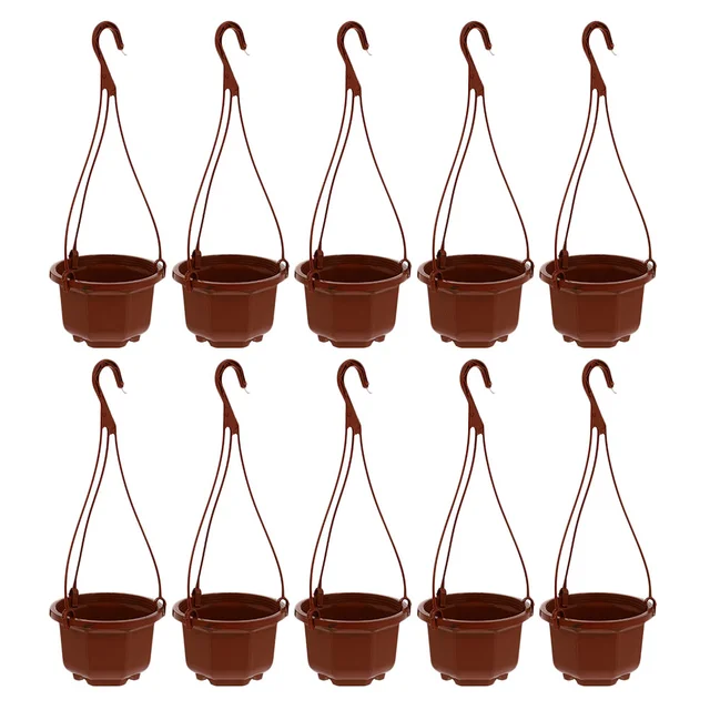 Elegant Set of 10 Nursery Pot Circle Vase Air Plants Holders for Hanging Planter  Outdoor Chlorophytum Pot  Hanging Flowers and Succulent Pot Holder