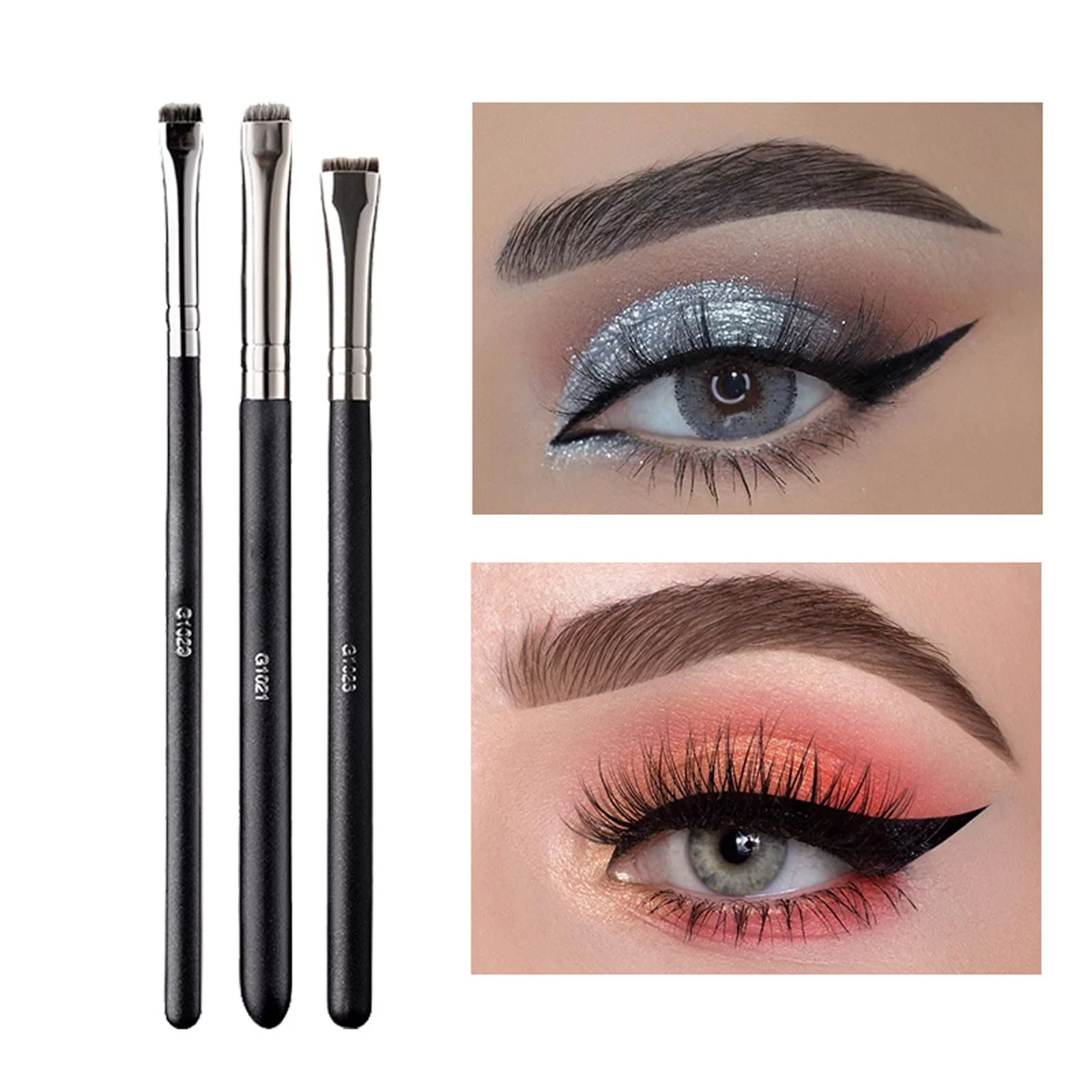 Eyeliner Brush Eyebrow Brush Does Not Eat Powder Easy To Use Flat Head Brush Arc Brush Eye Profile Makeup Brush Makeup Brush Shampoo Travel Makeup Brushes Curly Hair Brush 12 Days of Foundation Makeup