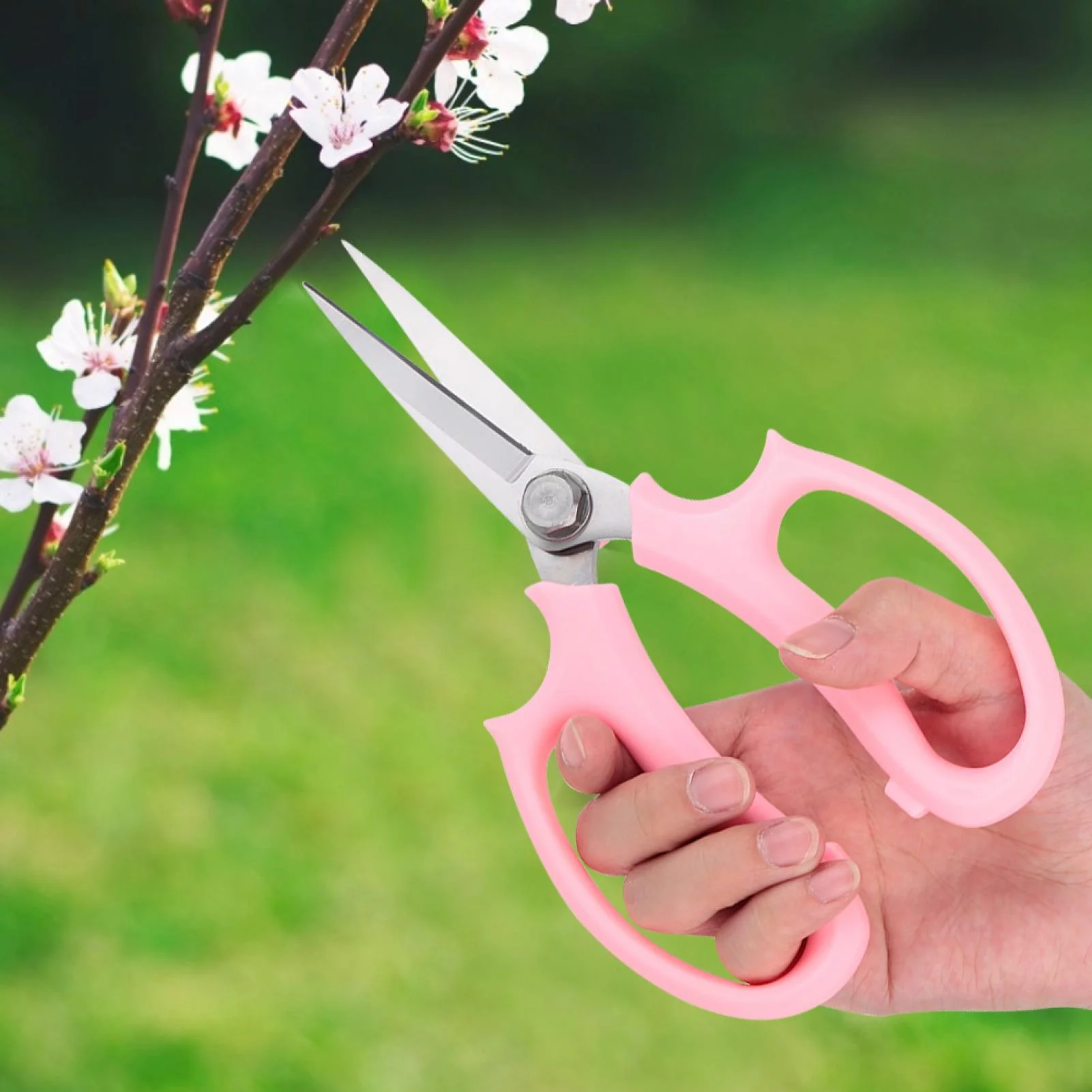 Leylor Floral Scissors,Multifunctional Floral Scissors Pruning Shears Flower Cutting Scissors(Pink)