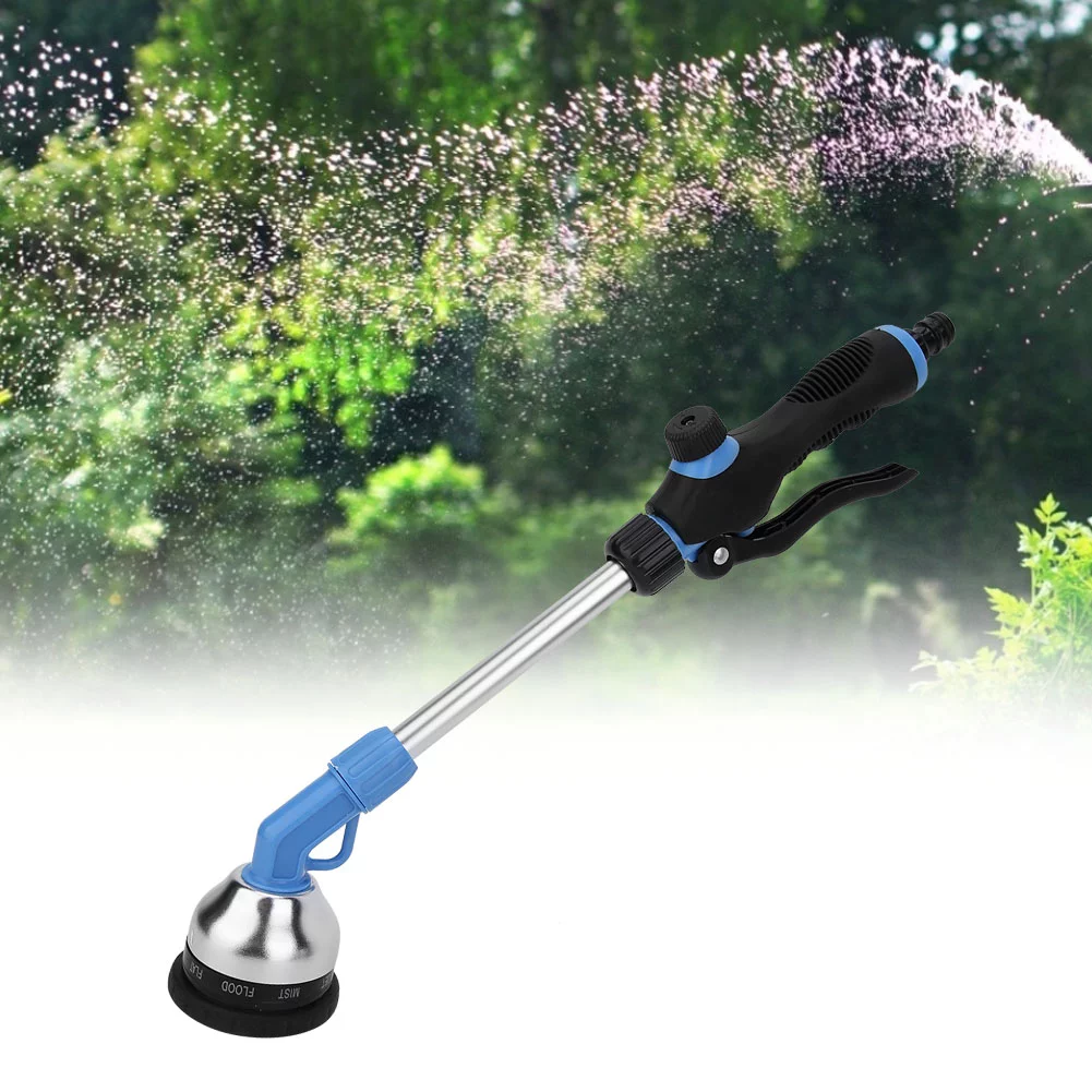 Garden Hose Nozzle, Watering Wand Alloy Steel Garden Multifunction Watering Irrigation Sprayer with 9 Nozzles
