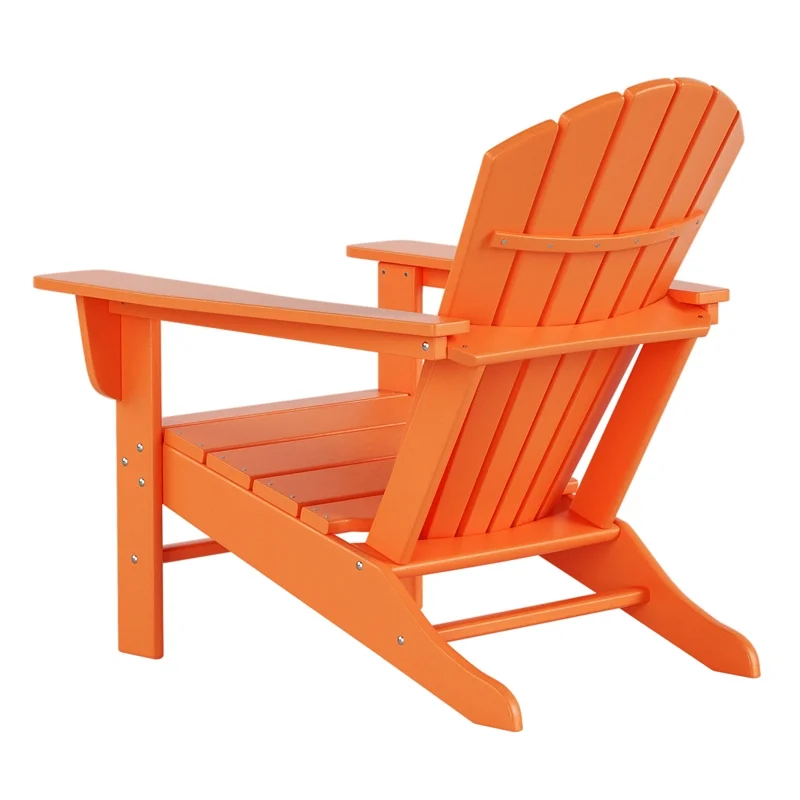 Afuera Living Portside Classic Outdoor Adirondack Chair (Set of 4) in Orange