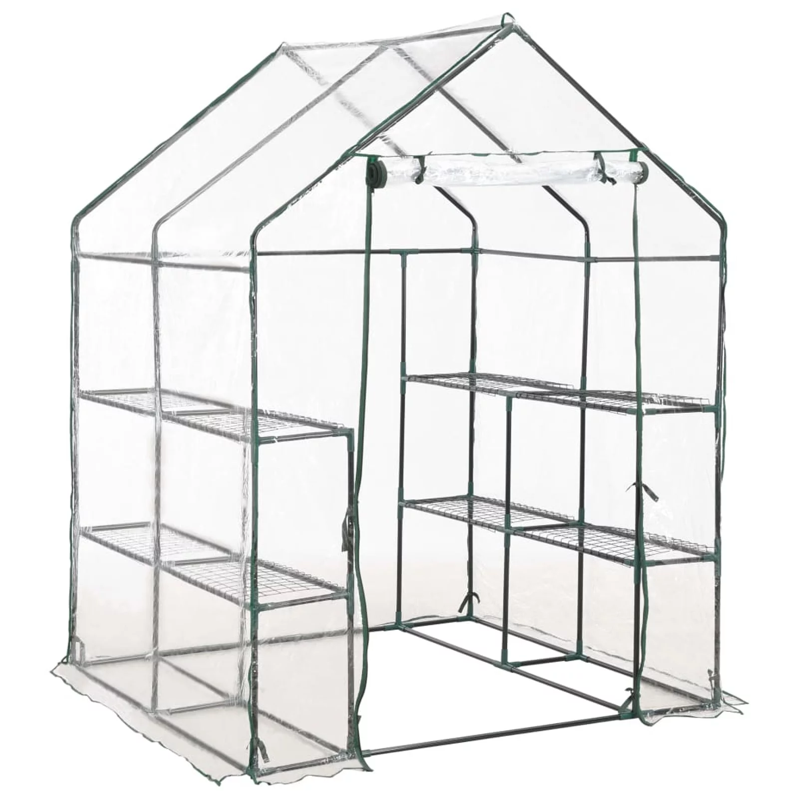 Greenhouse with 8 Shelves 4.7'x4.7'x6.4'