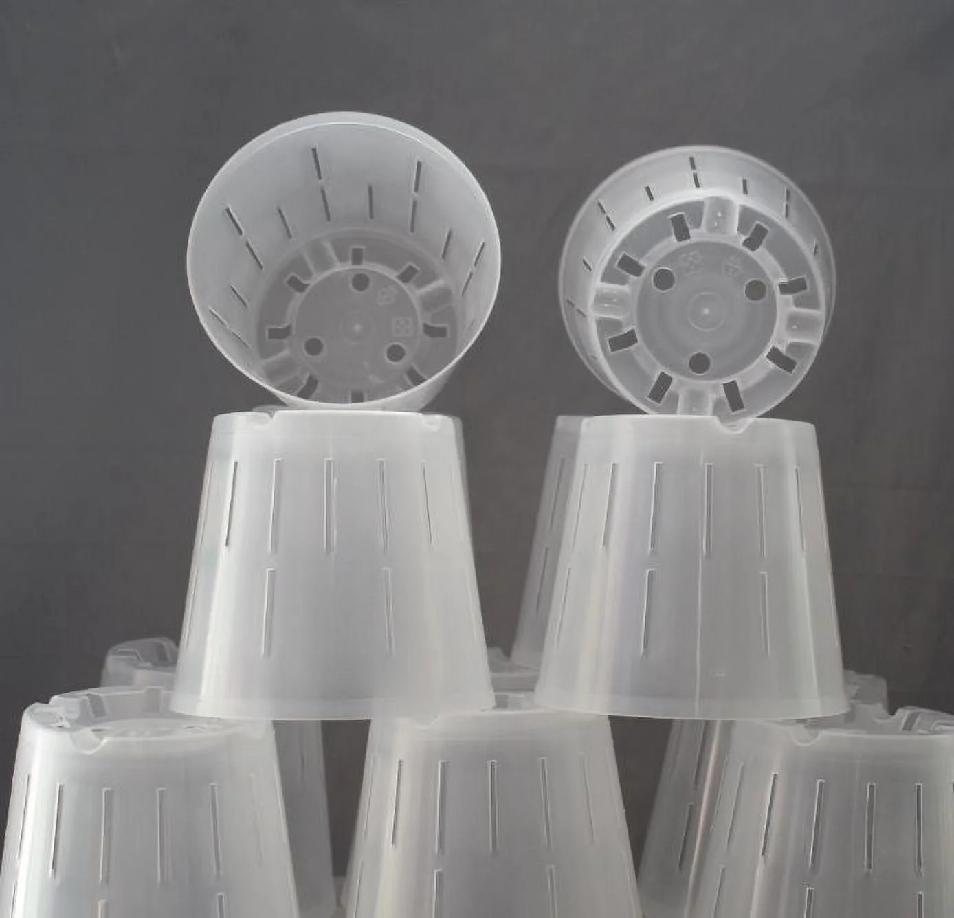 20 Pack - 5 in Clear Round Plastic Orchid Pot by Sophie's Orchids