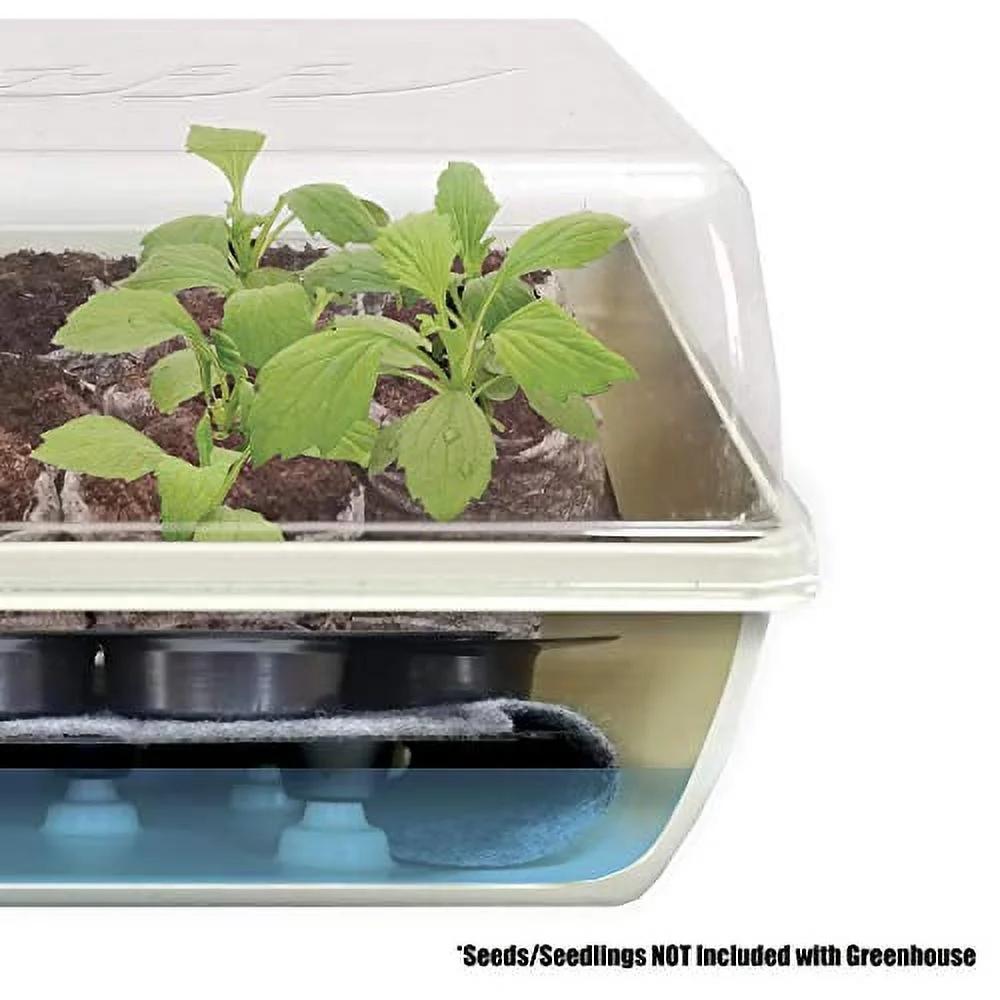 Jiffy T14HG Self-Watering Peat Pellet Greenhouse, Silver, 14 Cells