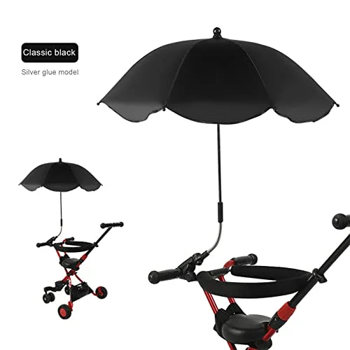 TITA-DONG Chair Umbrella with Clamp, Universal Adjustable Beach Chair Umbrella UV Protection Sunshade Umbrella for Patio Chair, Beach Chair, Stroller, Sport Chair, Wheelchair and Wagon