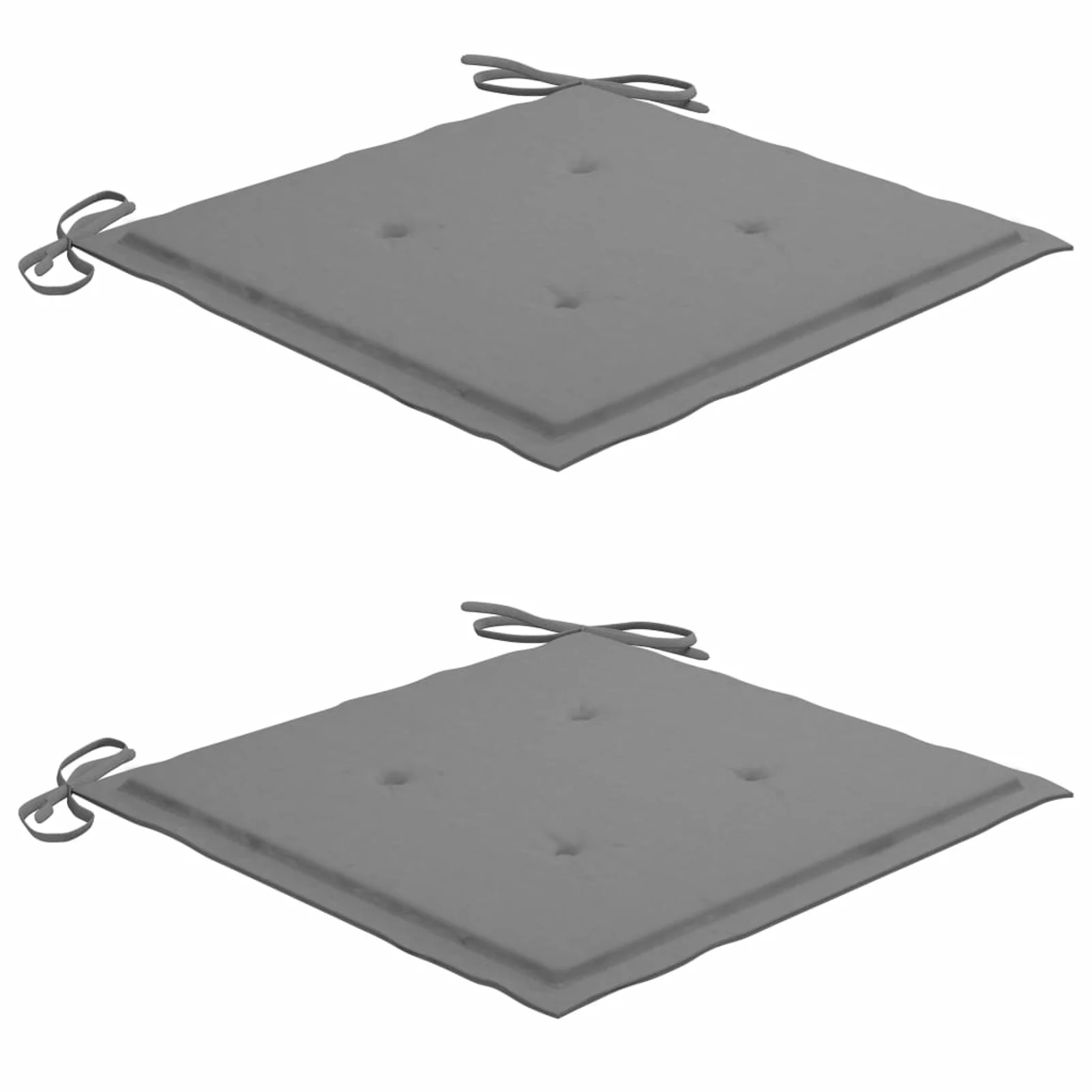 ametoys 3 Piece Bistro Set with Gray Cushions Solid Teak Wood