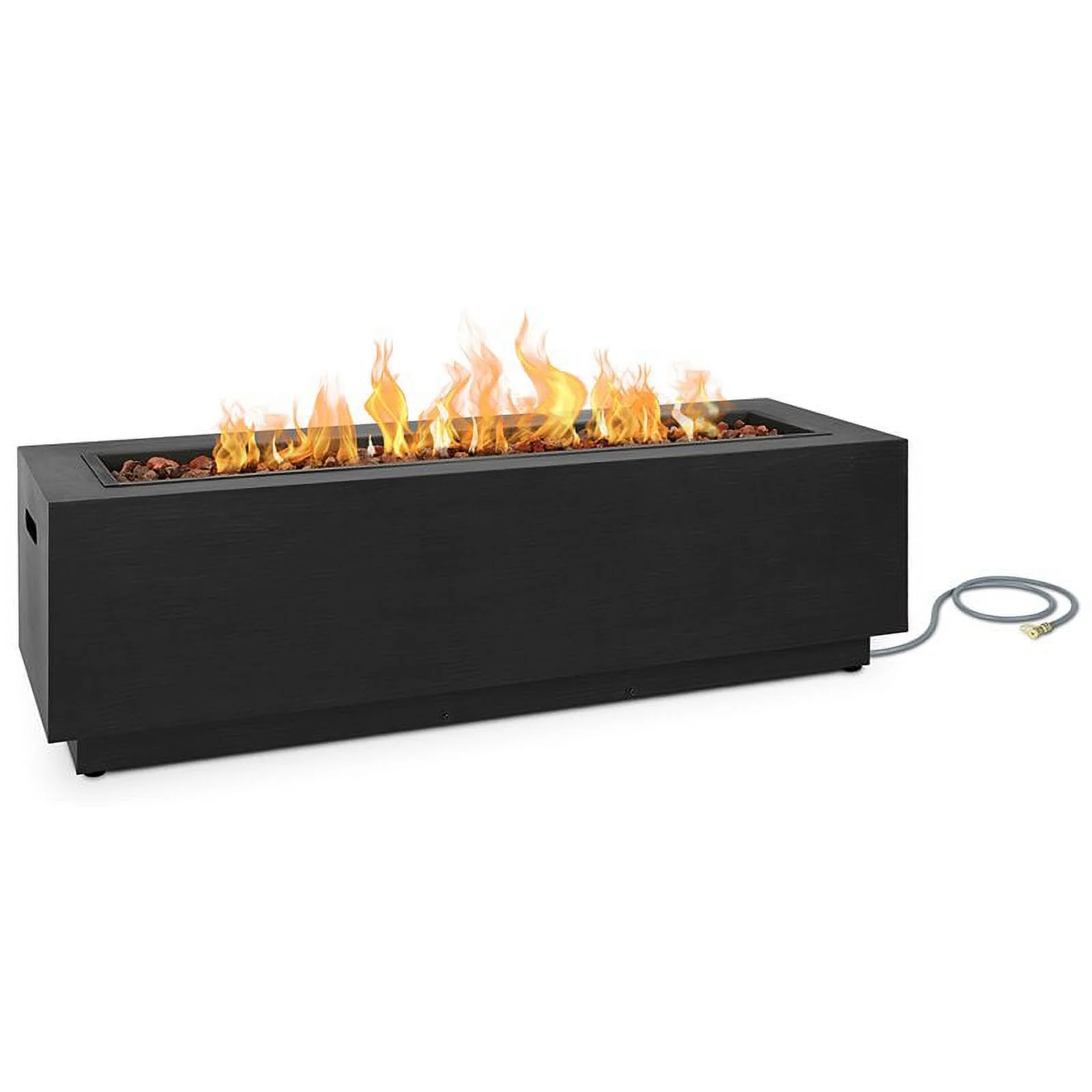 Home Square 2-Piece Set with Steel Propane Fire Pit and Tank Cover in Gray