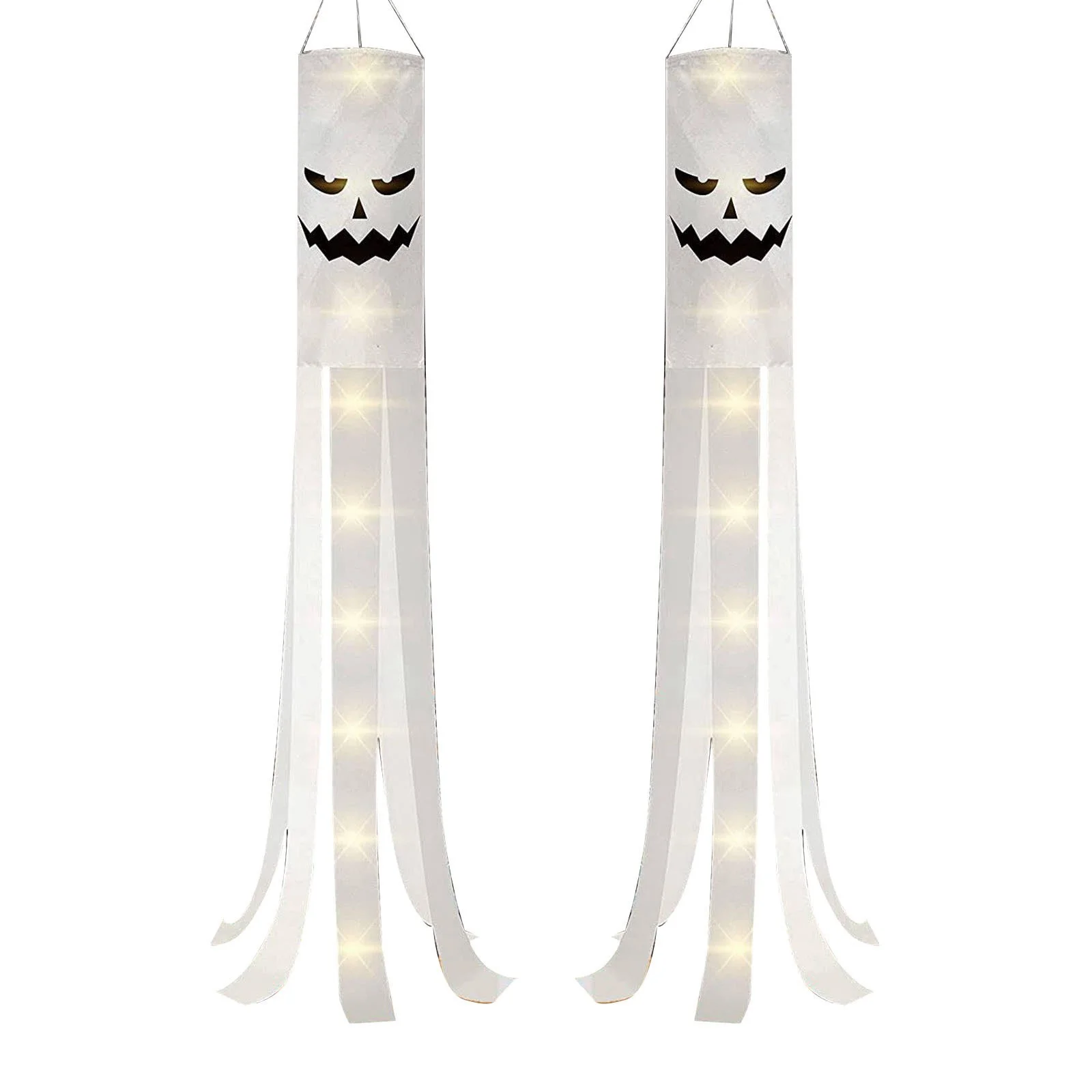 iju7gthy Folding Chairs with Cushion 5 Pack 4th of July Party Halloween Windsock Hanging Flag Large Outdoor New Windpipe Flag Flag Outdoorration