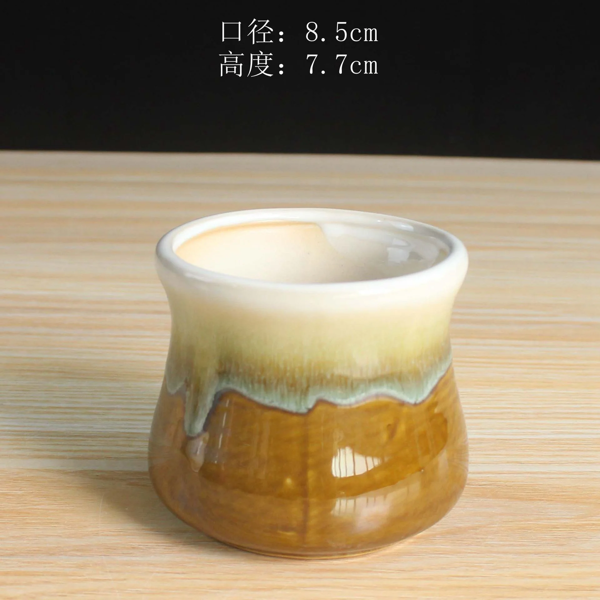 Ceramic Succulent Flower Pot, Antique-style Flow Glaze, Desktop Plant Pot