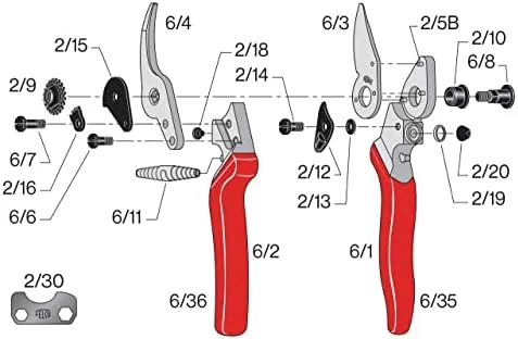 pruning shears (f 6) - high performance made one-hand garden pruners - 100052385