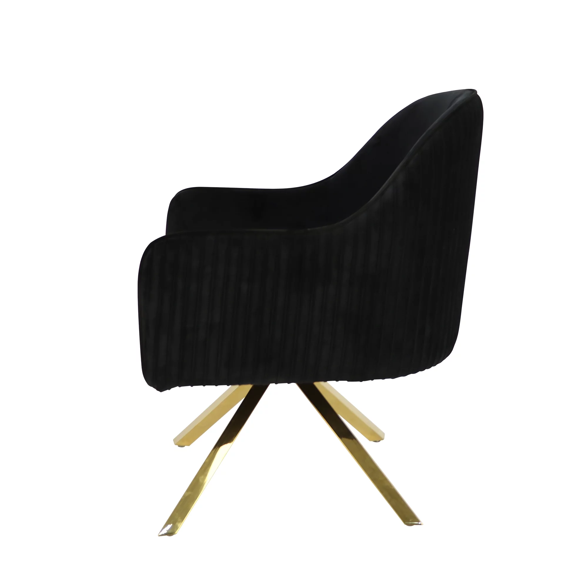 2023 Iron Gold Metal Velvet Fabric Brushed Stainless Steel Dining Chair Accent Chair