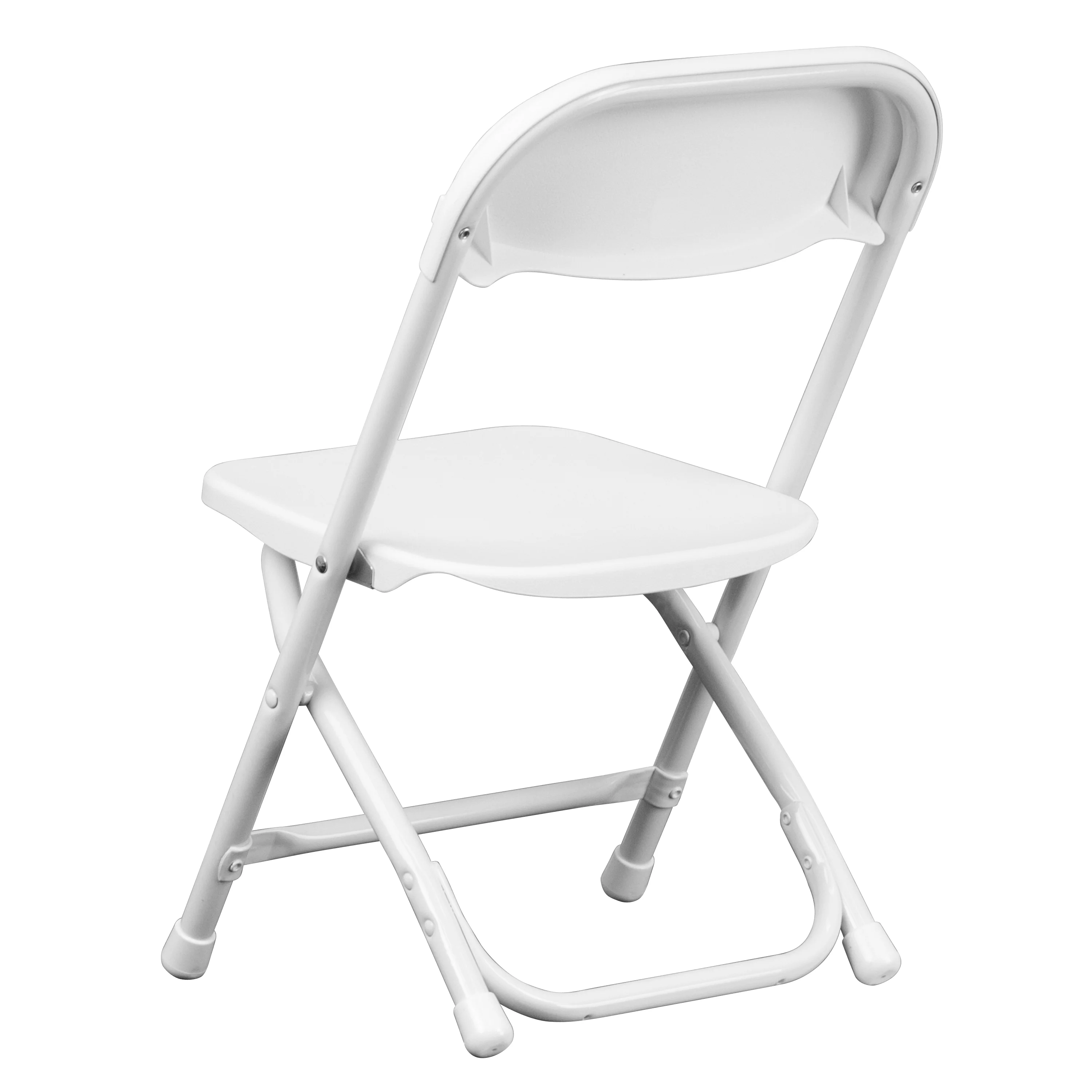 BizChair 10 Pack Kids White Plastic Folding Chair