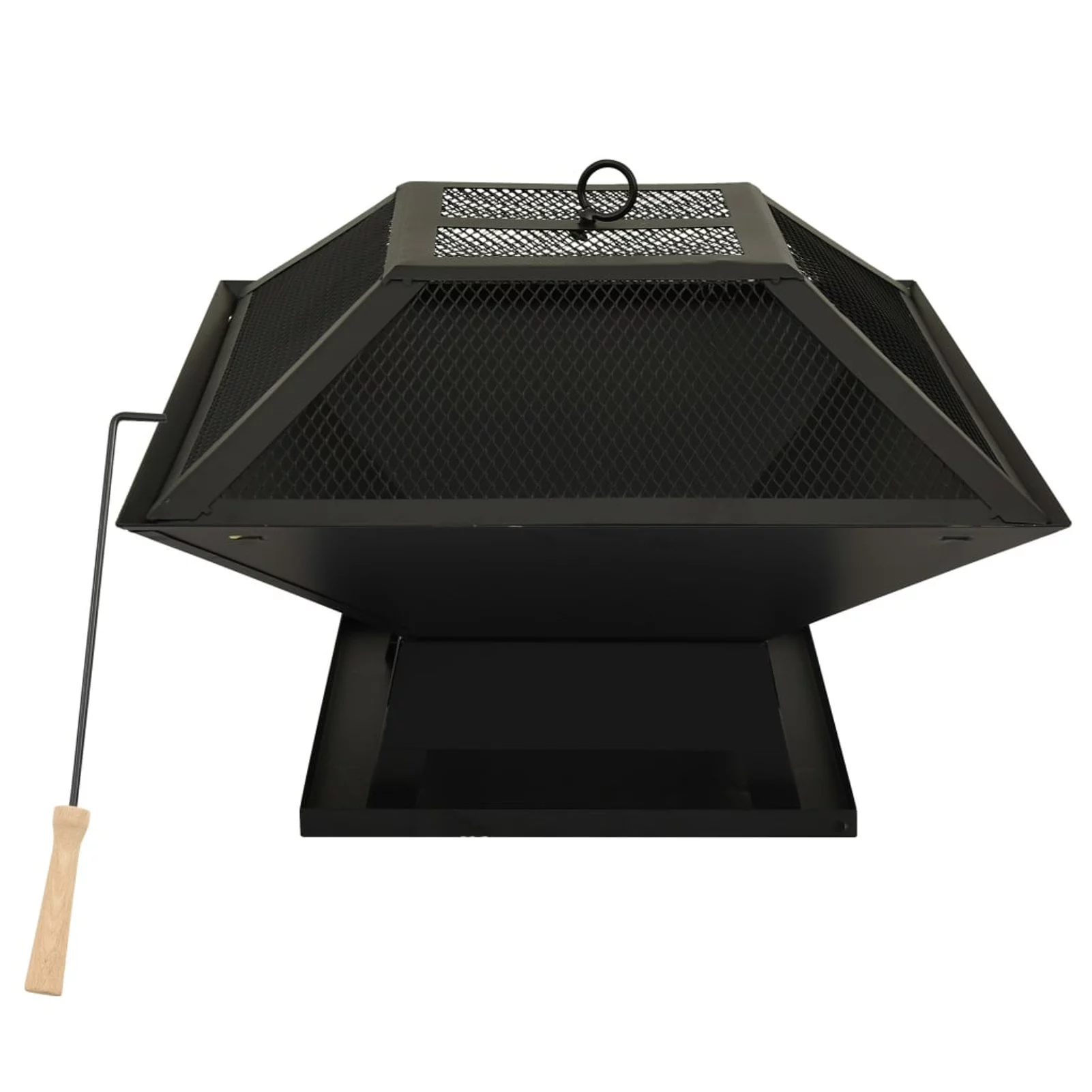2-in-1 Fire Pit and BBQ with Poker 18.3