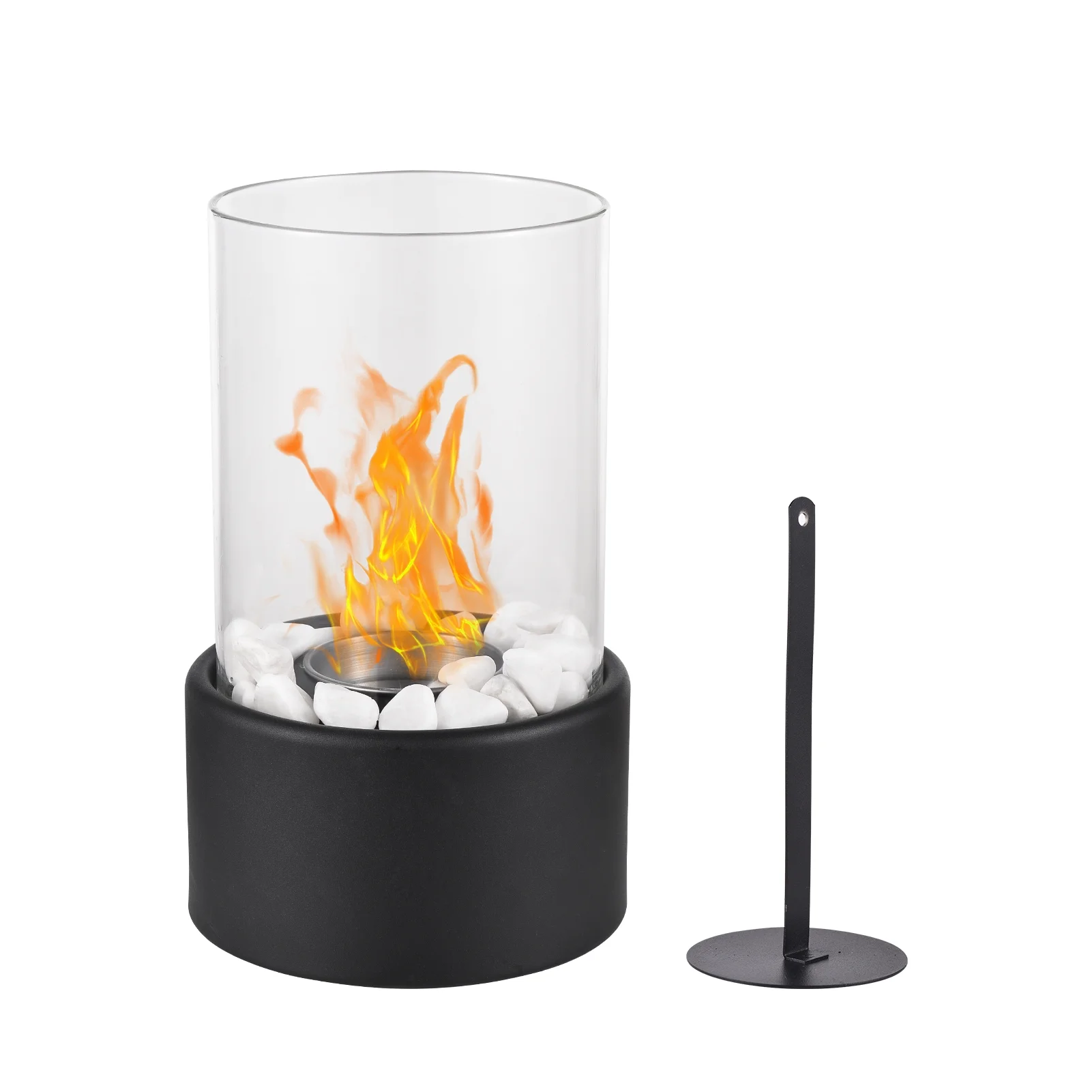Shinysix Bioethanol Fireplace Tabletop Fire Pit, Smokeless Pot for Indoor UseHeating Furnace for Home Garden Balcony Decor