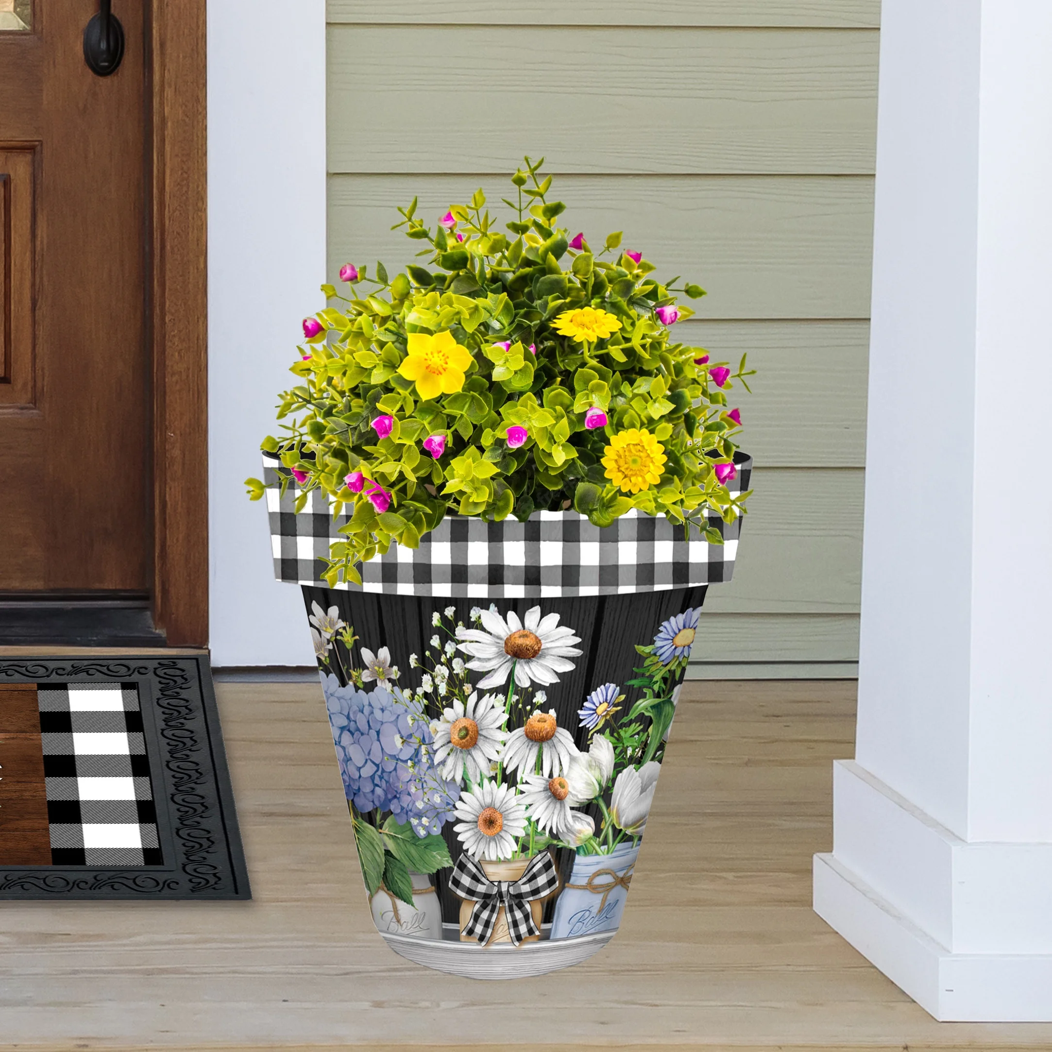 Crated Mason Jars Spring Planter 14