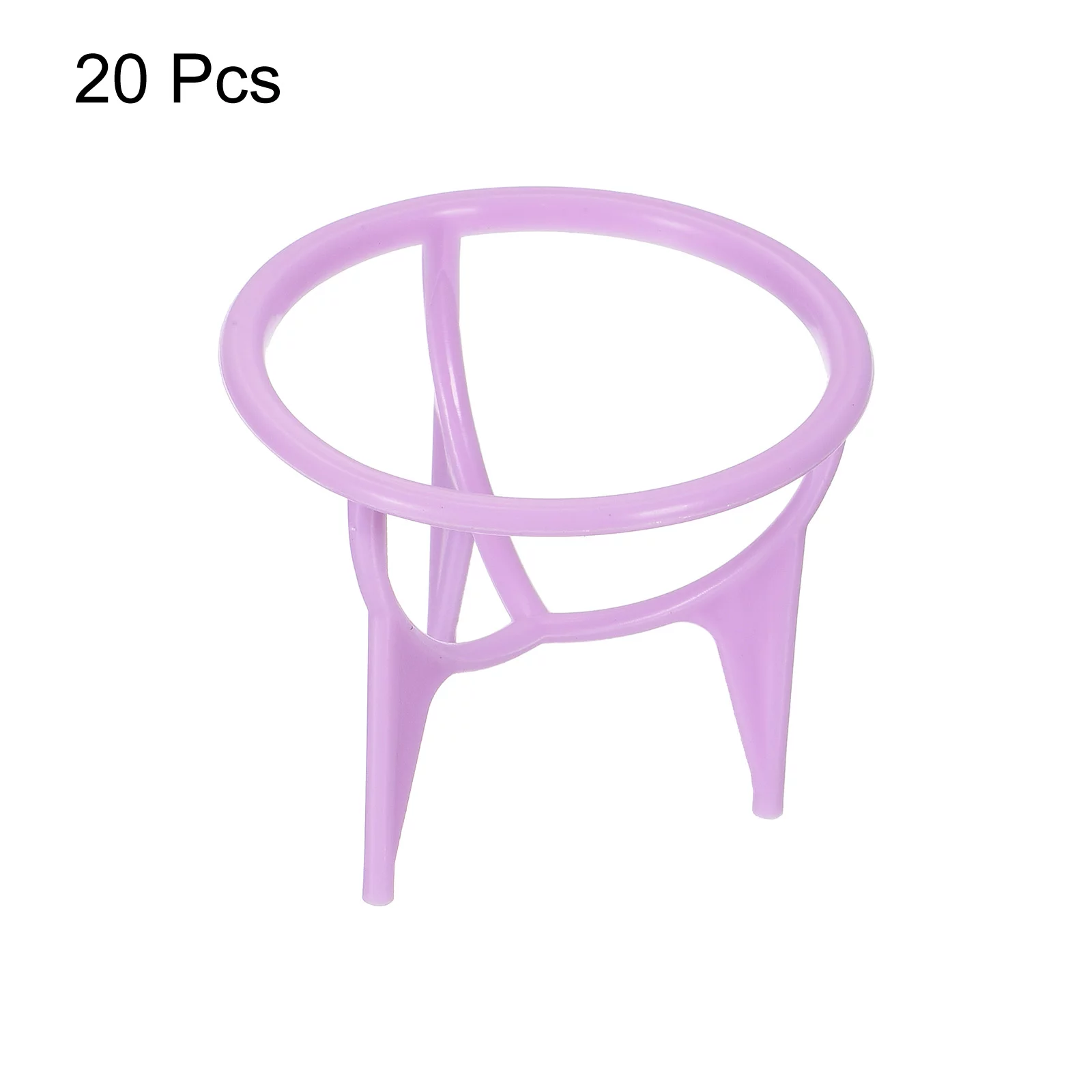 Uxcell Air Plant Stand Holder, Plastic Air Plant Pot Container Tripod Plant Rack, Purple, 20 Pack