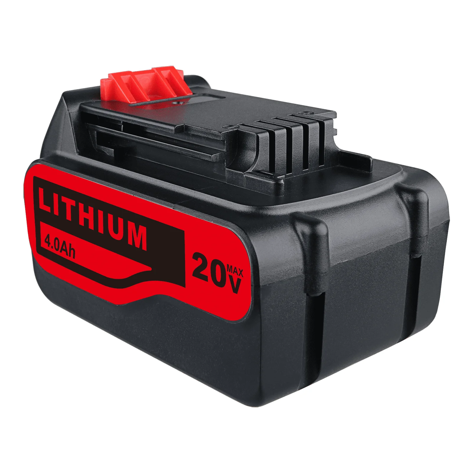 Vinida Li-ion Black and Red LB2X4020 4.0Ah 20V Replacement for Black and Decker 20V Battery LB20 LBX20 LBXR20 LBXR2020