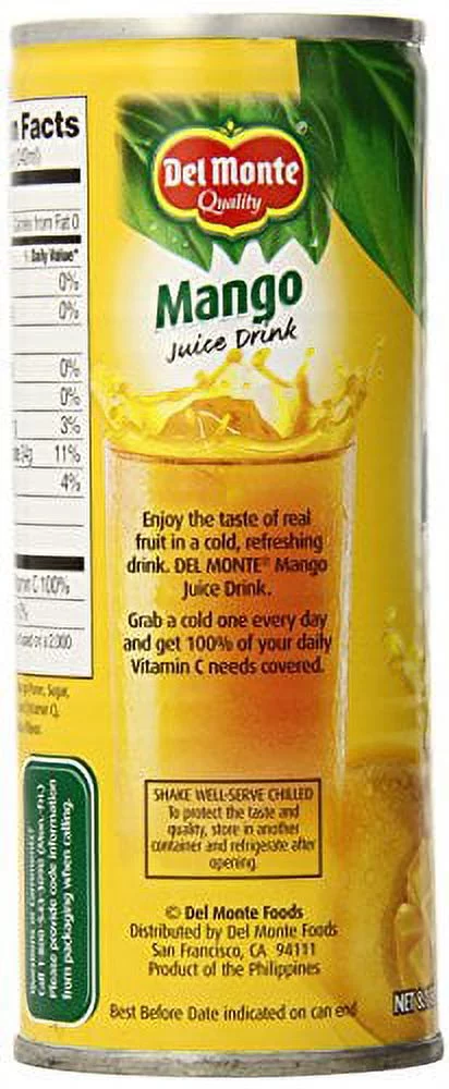 Del Monte Mango Juice Drink, 8.1 oz