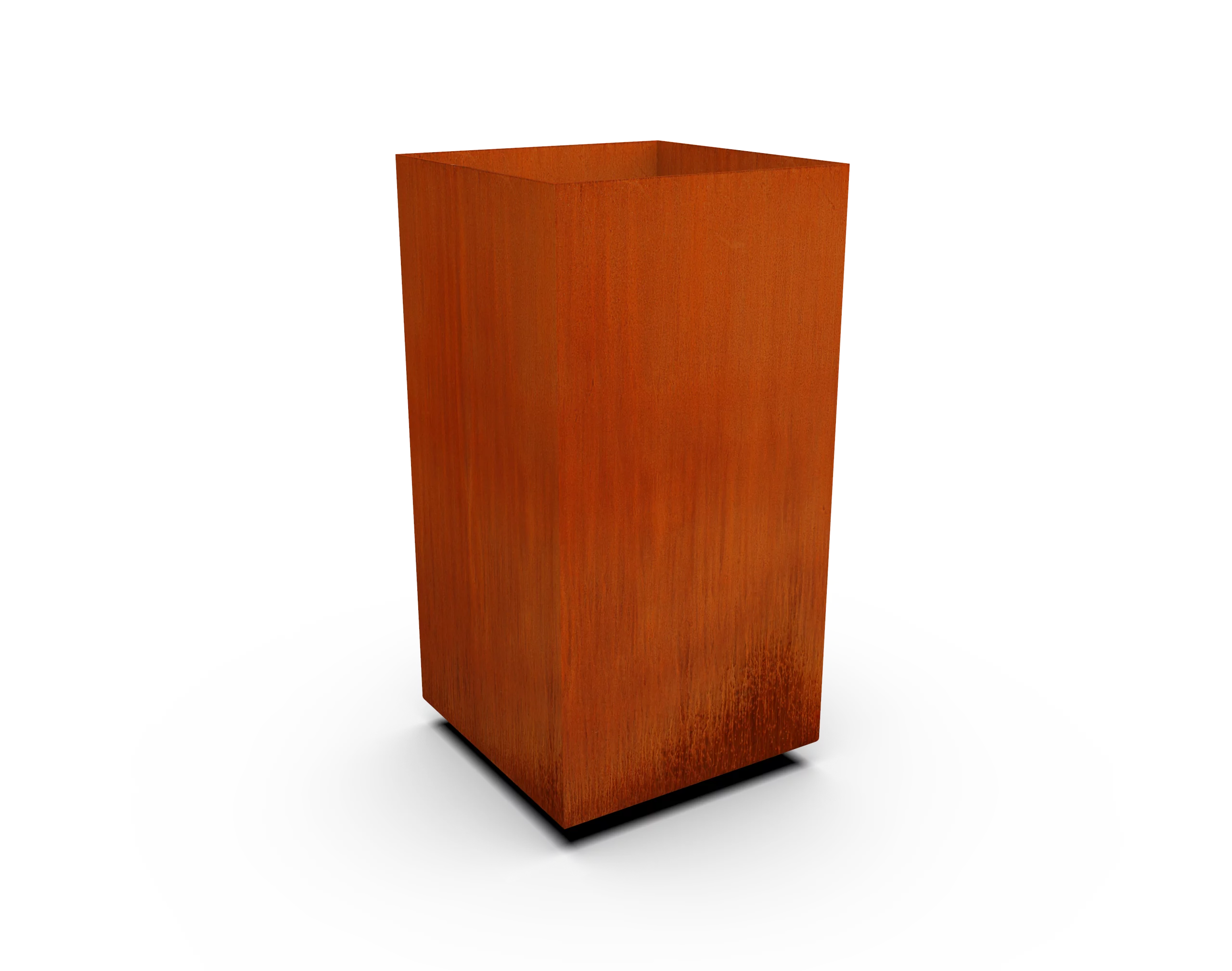 PLANTERCRAFT Corten Steel metal planter box, Tall-Cube sizes, Modern garden steel planters For Commercial And Residential Outdoor Use.