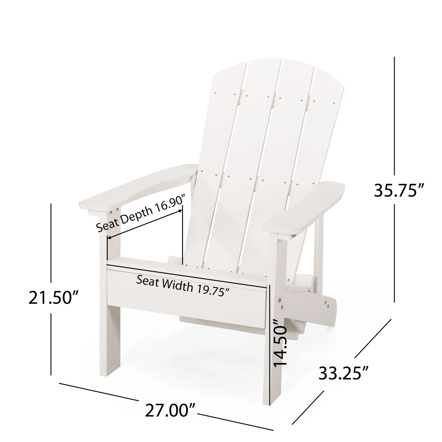 DremFaryoyo HUNTER ADIRONDACK CHAIR WITH HIDEAWAY OTTOMAN