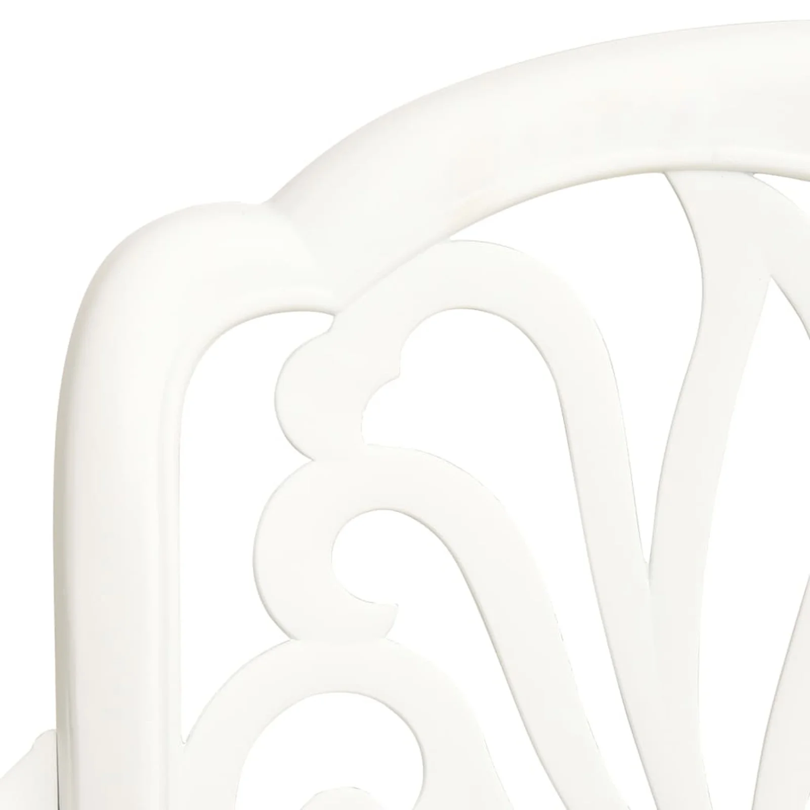 Carevas Patio Chairs 2 pcs Cast Aluminum White