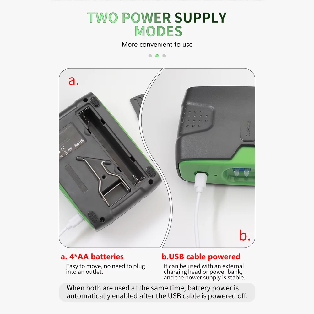 Intelligent Automatic Watering Device Double Pump Timed Waterer Garden Terrace Drip Irrigation System for 20 Potted Plant Flower