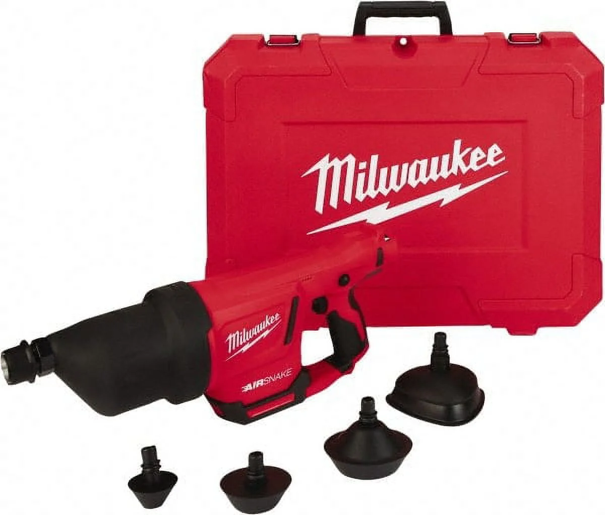 Milwaukee 2572A-20 M12-12-Volt Lithium Ion Cordless Drain Cleaning Airsnake Air Gun Tool Only with Attachments