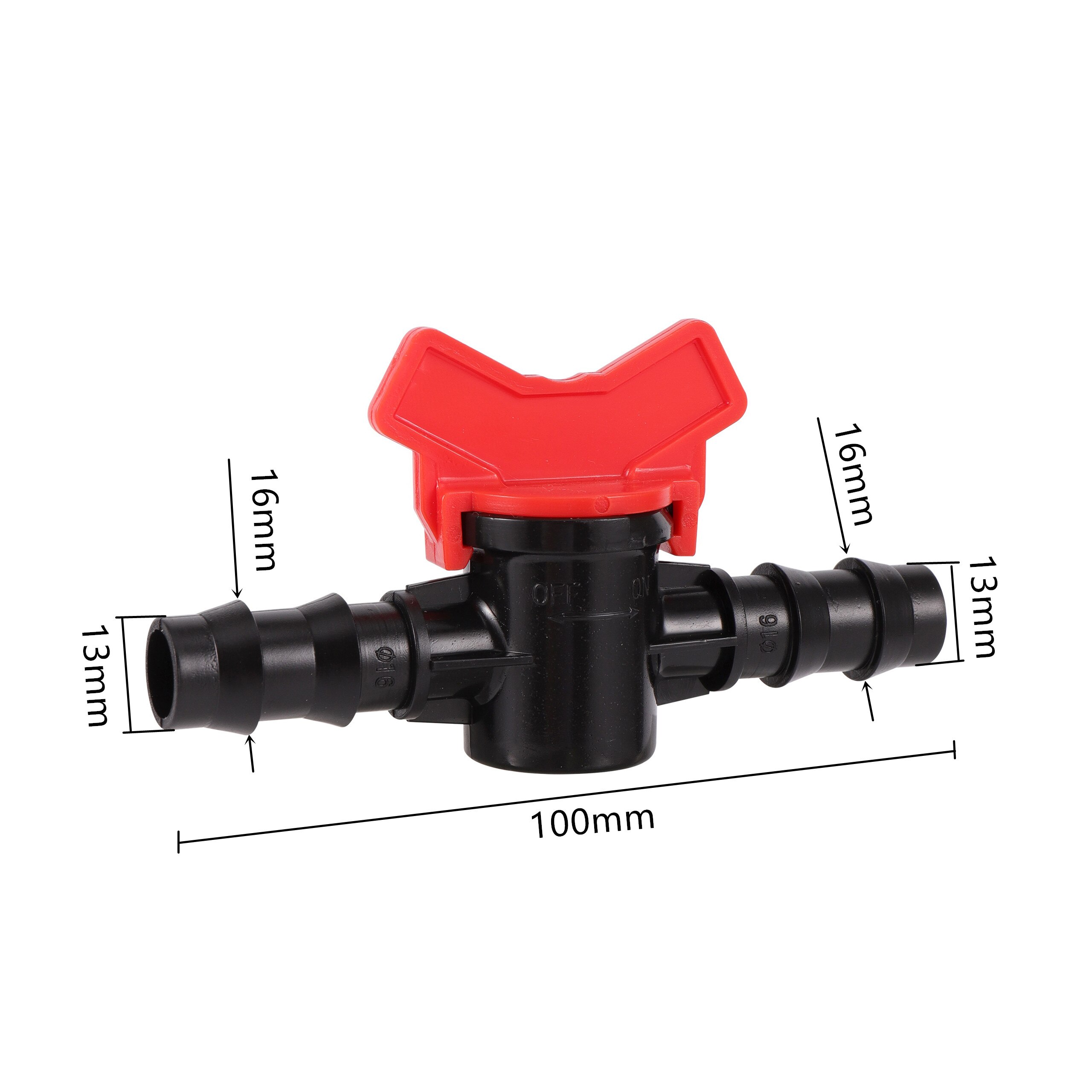13 mm Garden Hose Control Valve Agriculture Irrigation Pipe Fittings Plastic Pipe Changeover Accessories 20 Pcs